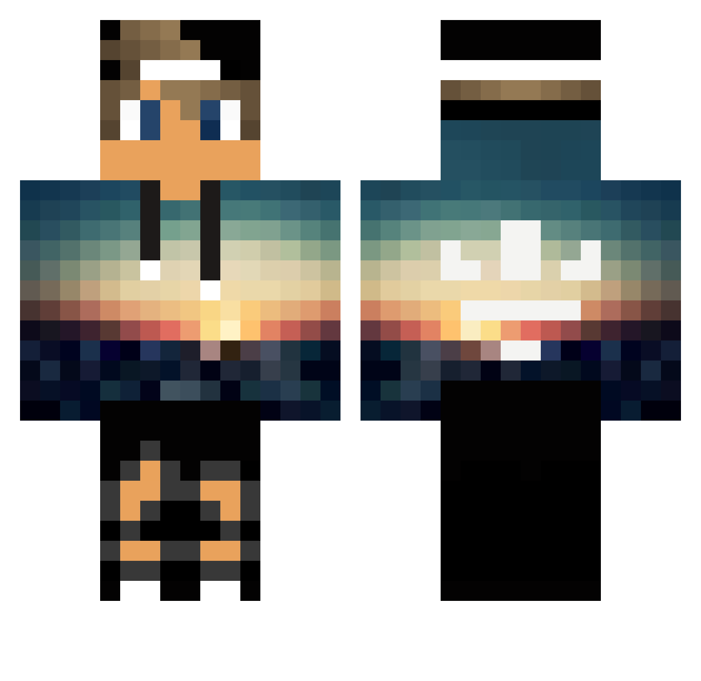 PX_Alpha_Raptore Minecraft skin, front and back view