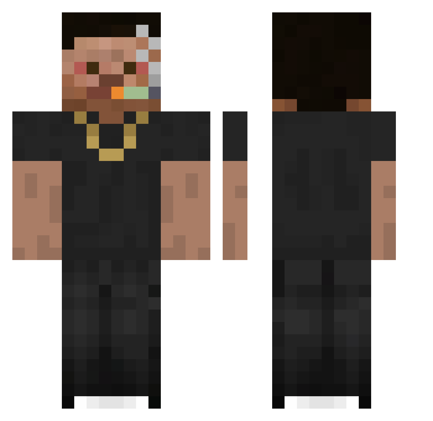 Sztywny_Bob Minecraft skin, front and back view