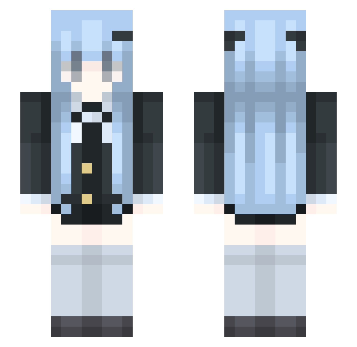 scentient Minecraft skin, front and back view