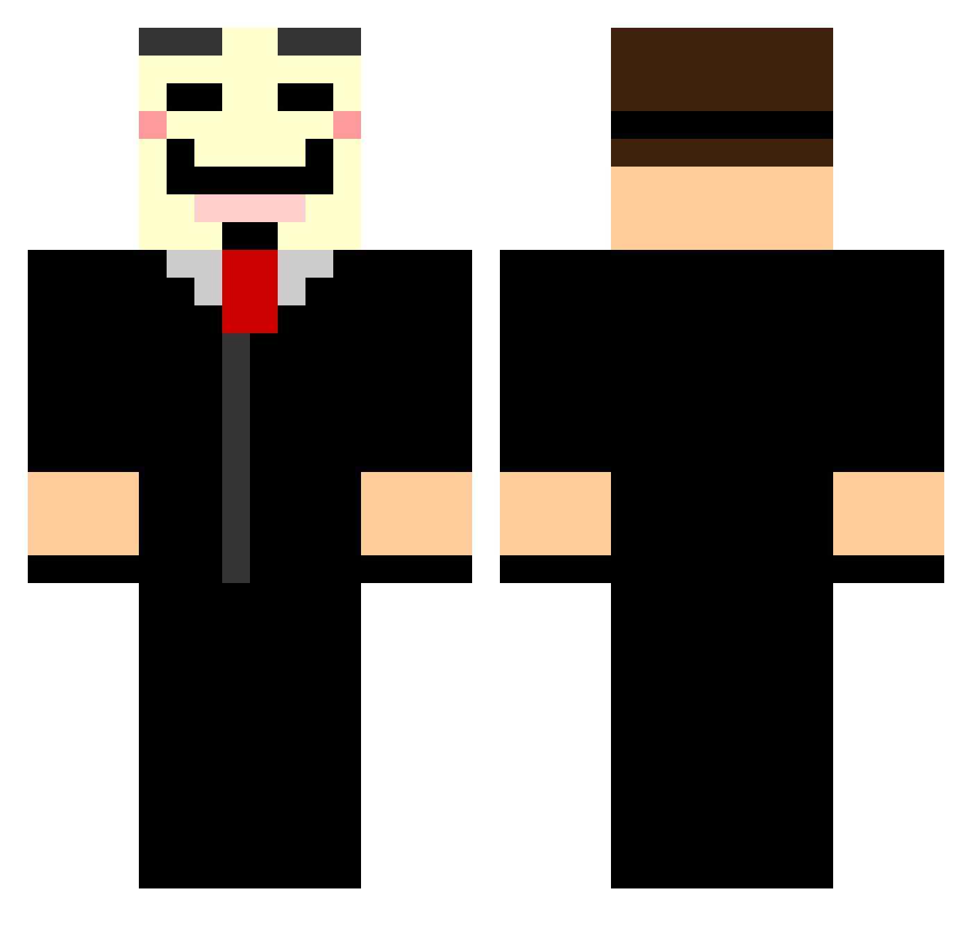 farkleberry Minecraft skin, front and back view