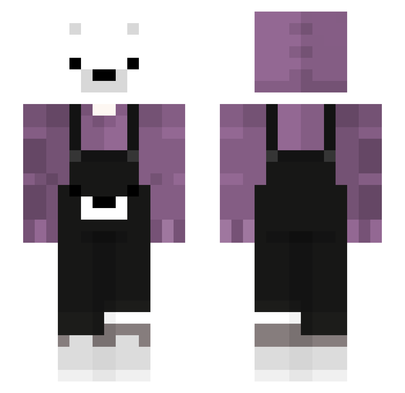 zethaerix Minecraft skin, front and back view