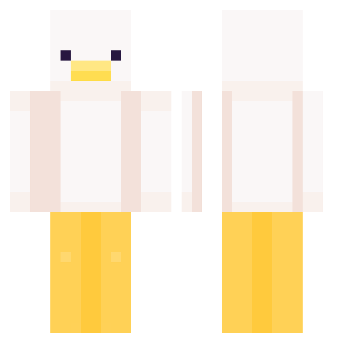 toelick63 Minecraft skin, front and back view