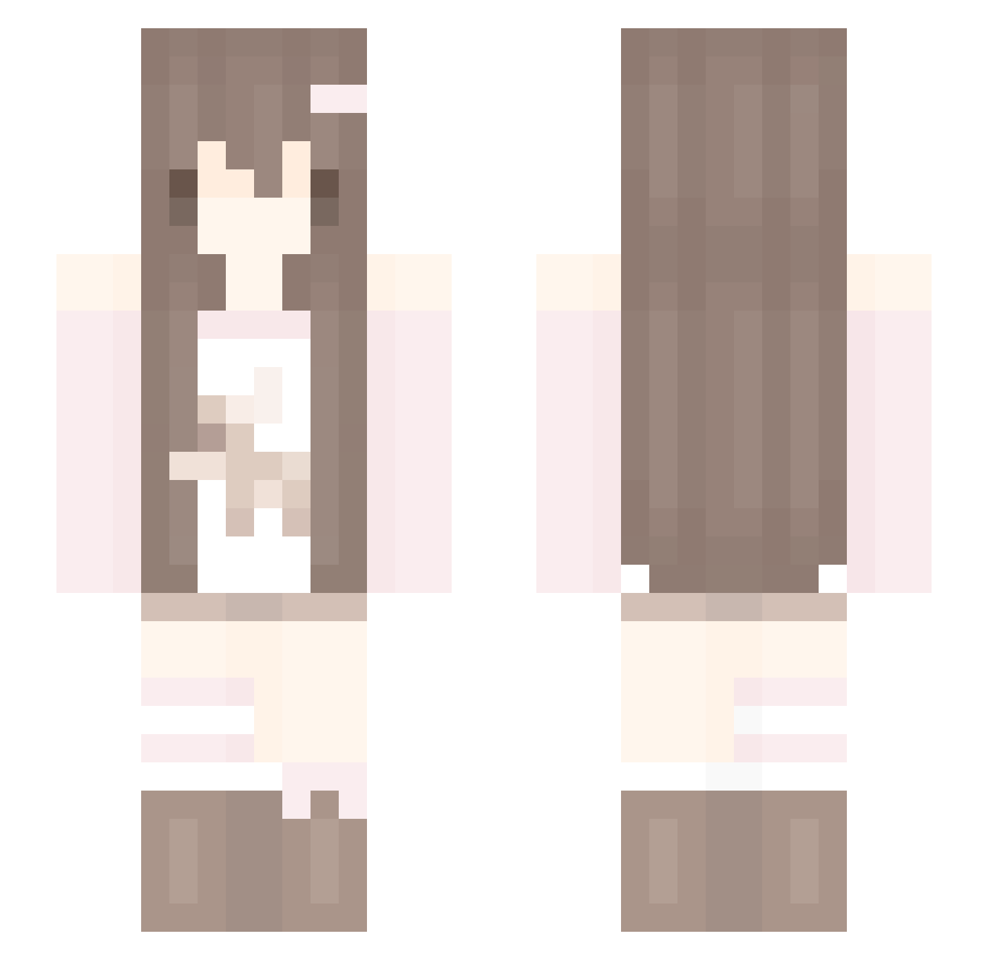 LexiStar890 Minecraft skin, front and back view