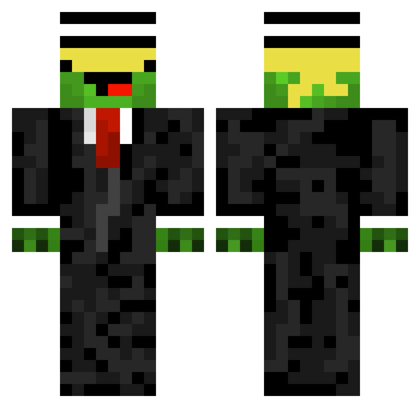 Cooperwoz Minecraft skin, front and back view