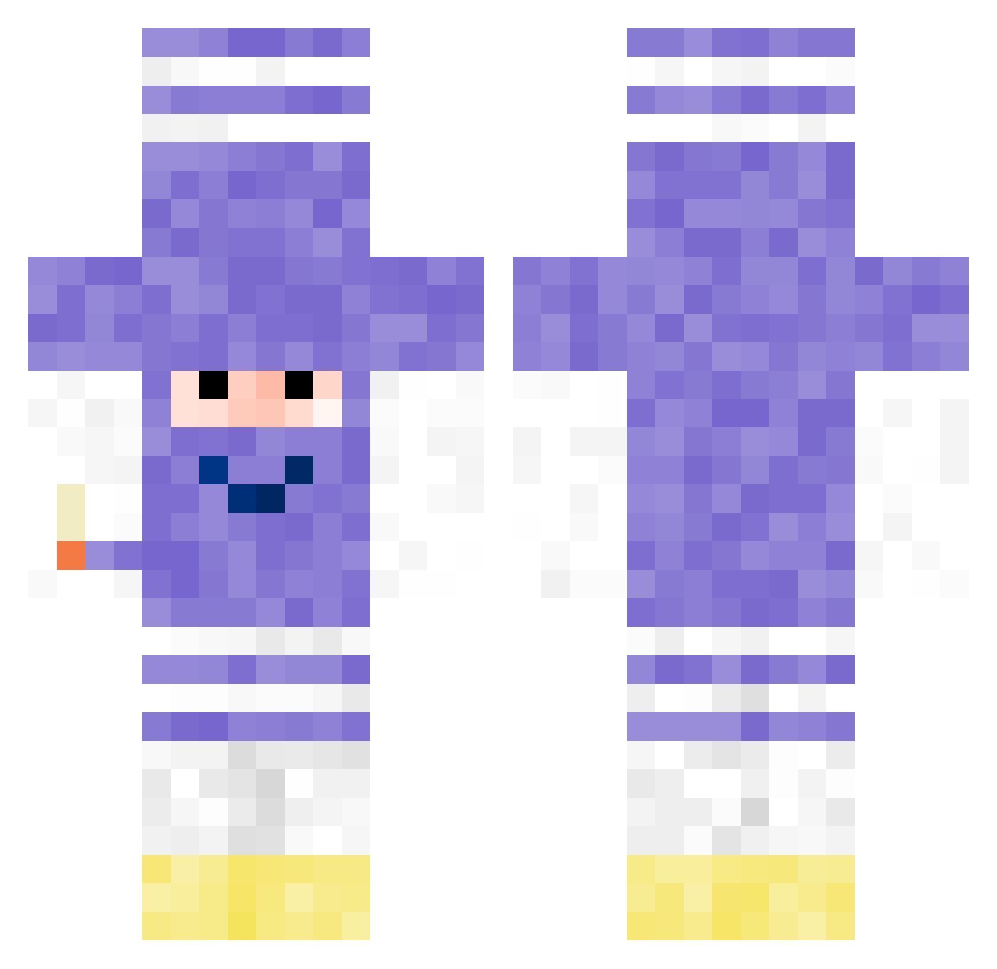 PAPAHORN Minecraft skin, front and back view