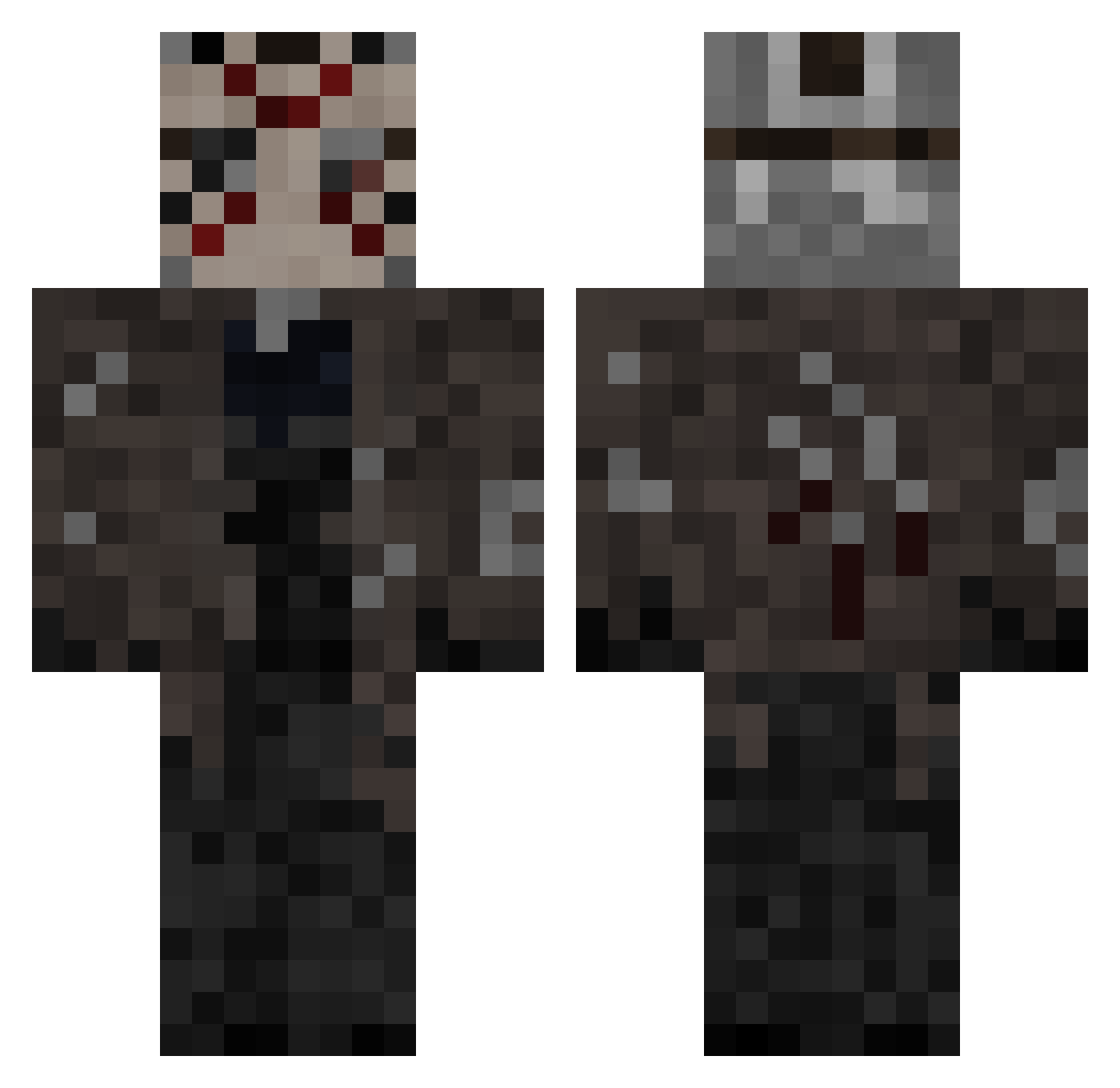GlithZilla05 Minecraft skin, front and back view