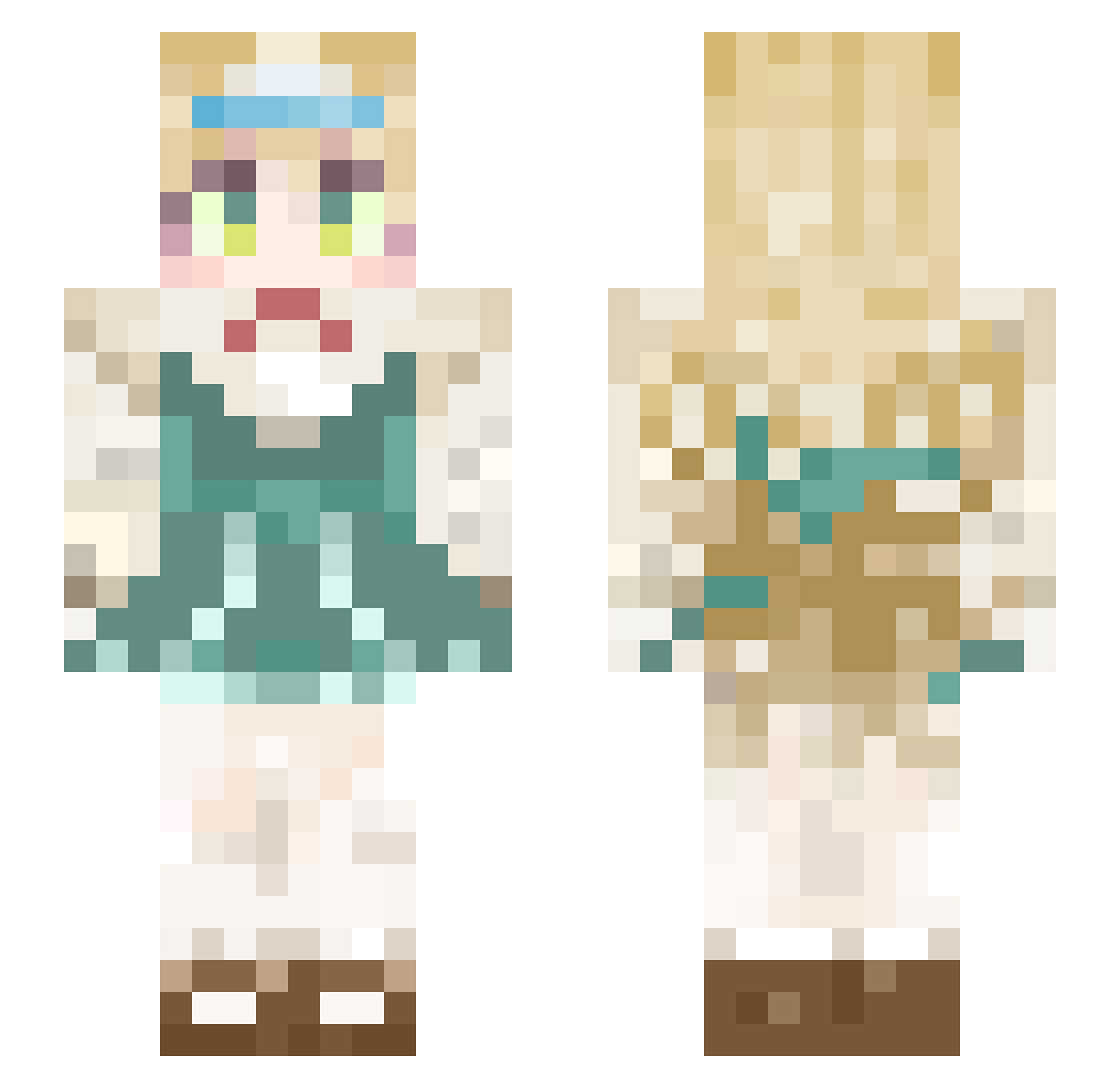 truth_du Minecraft skin, front and back view
