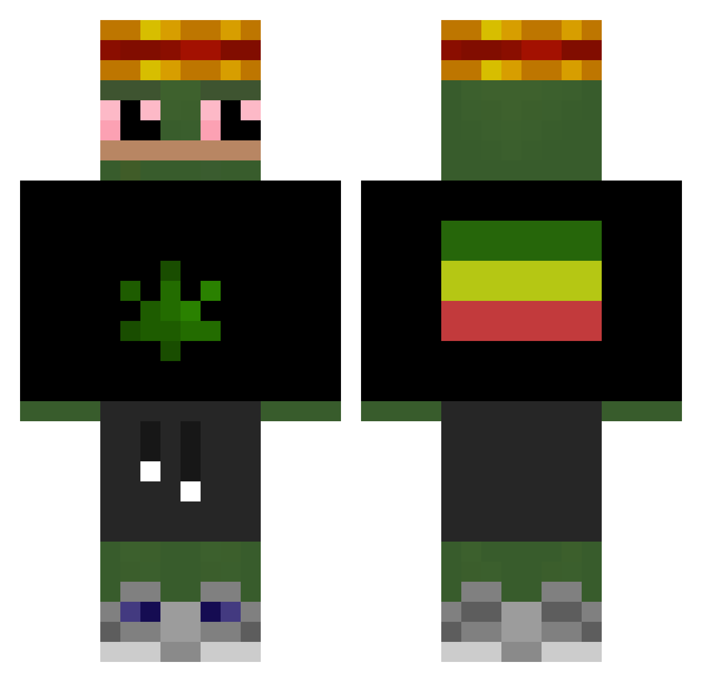 STAILICKS Minecraft skin, front and back view