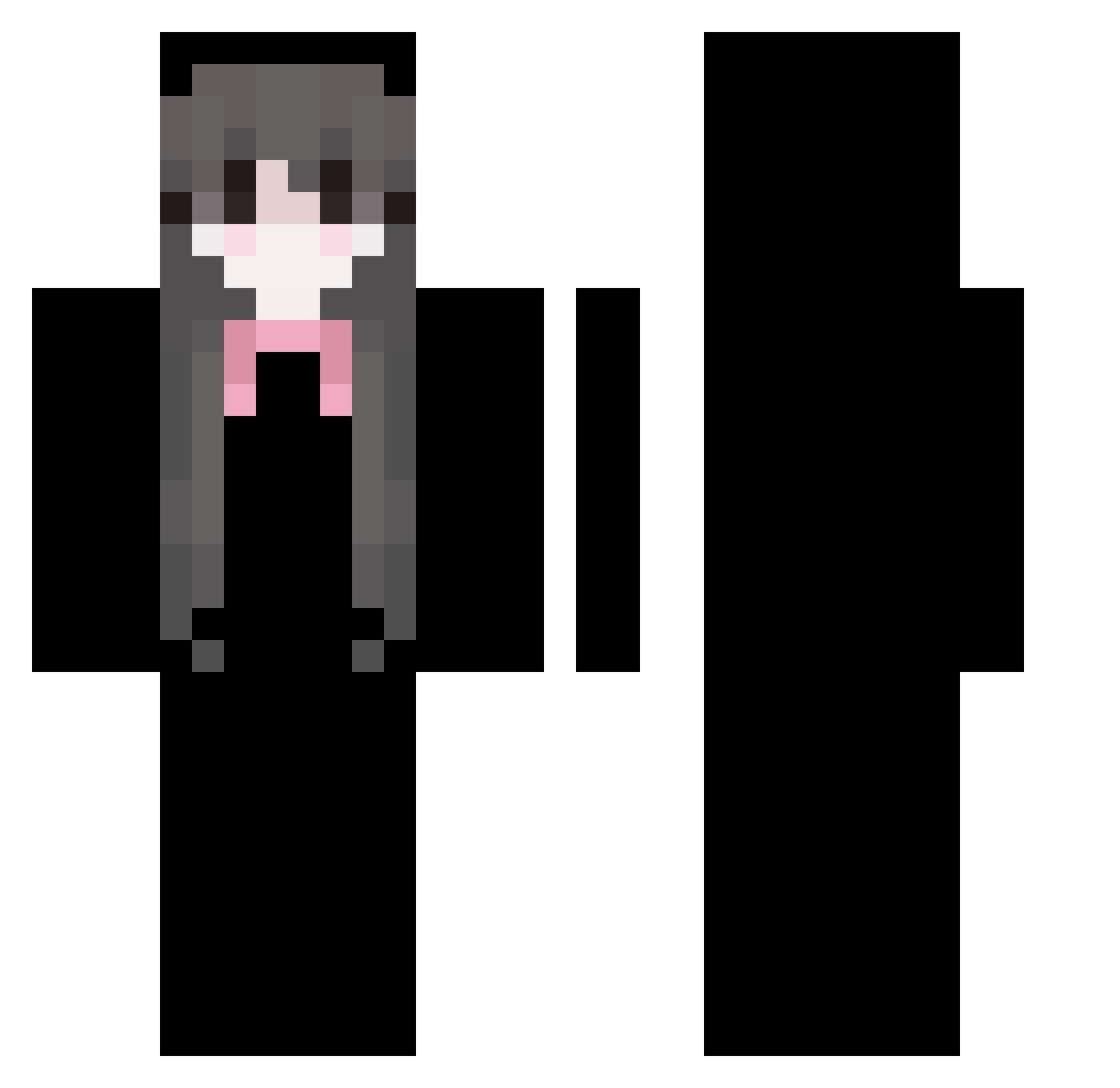 Akeno_Futaba Minecraft skin, front and back view