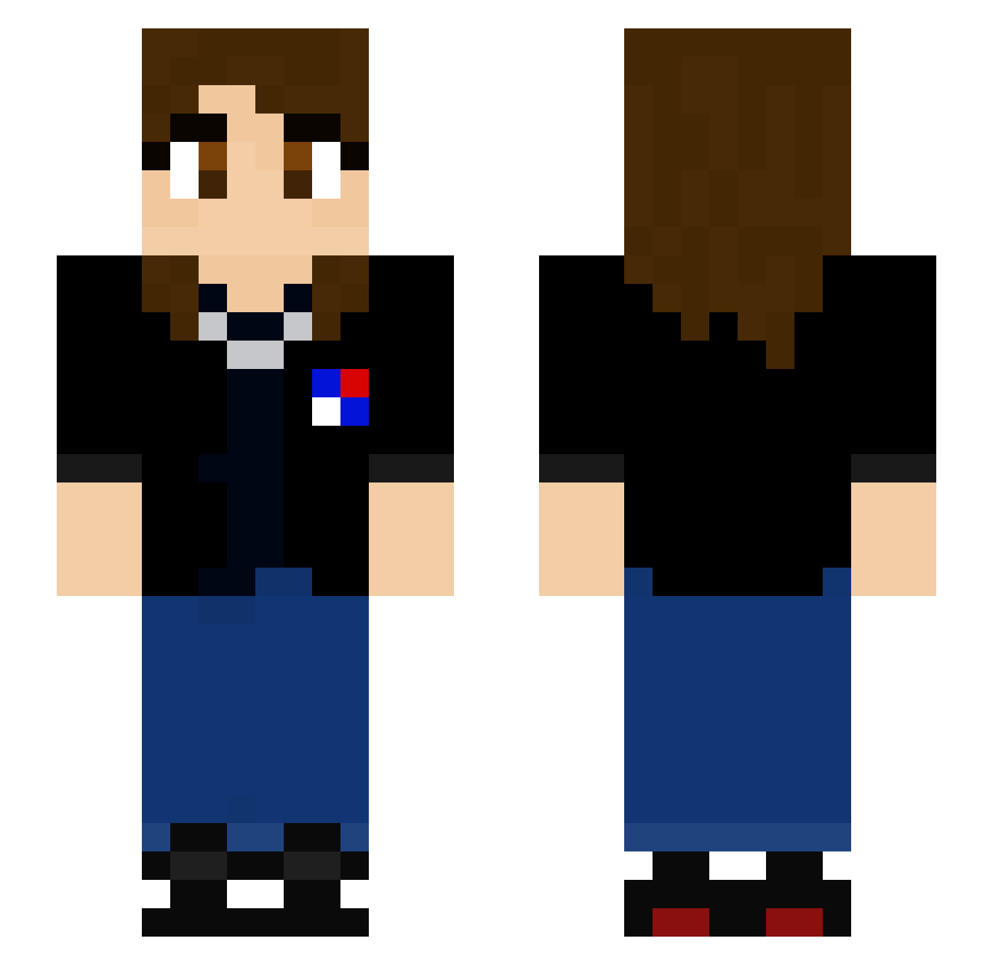 reqqs Minecraft skin, front and back view