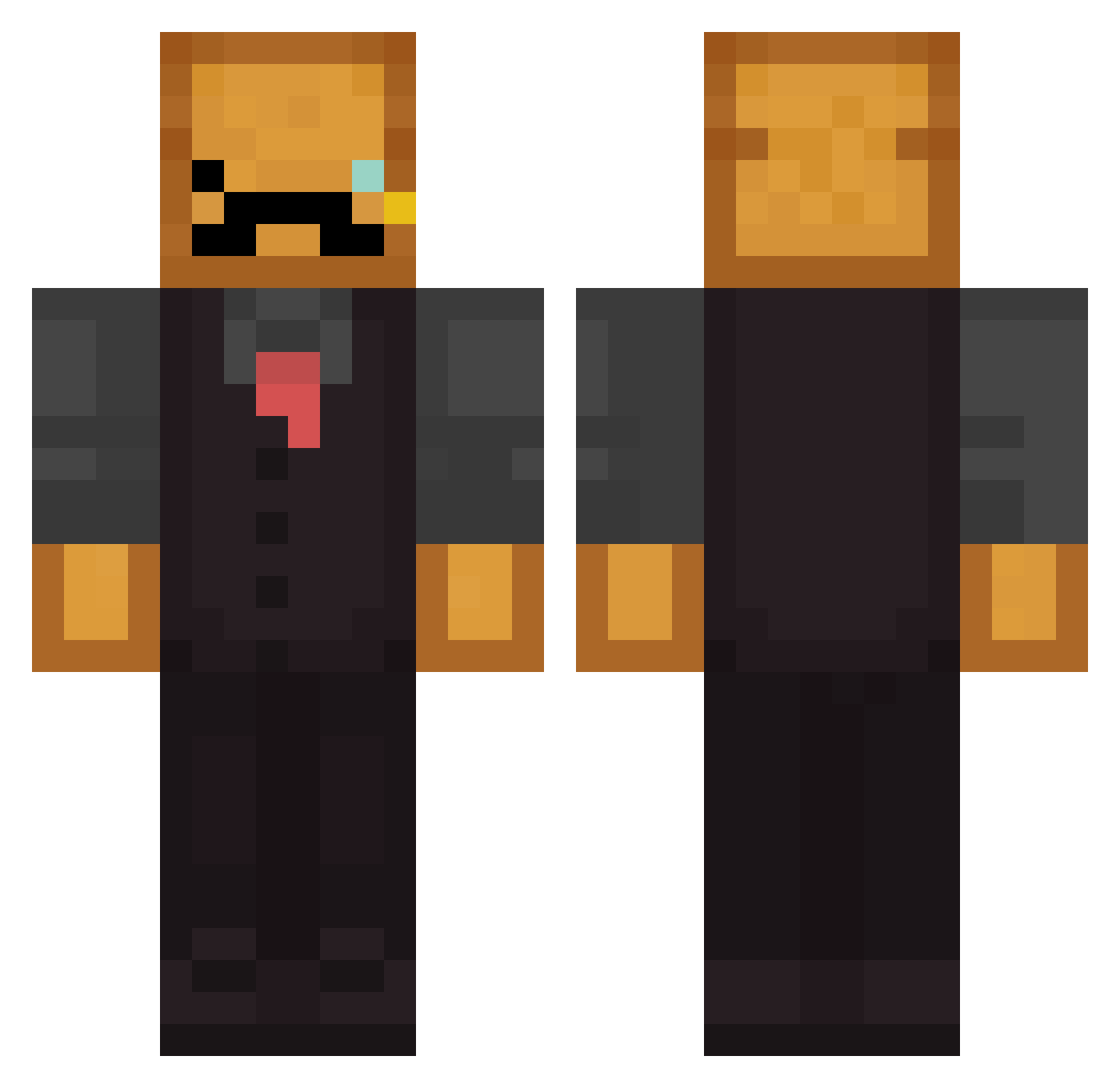 Mr_Bready Minecraft skin, front and back view