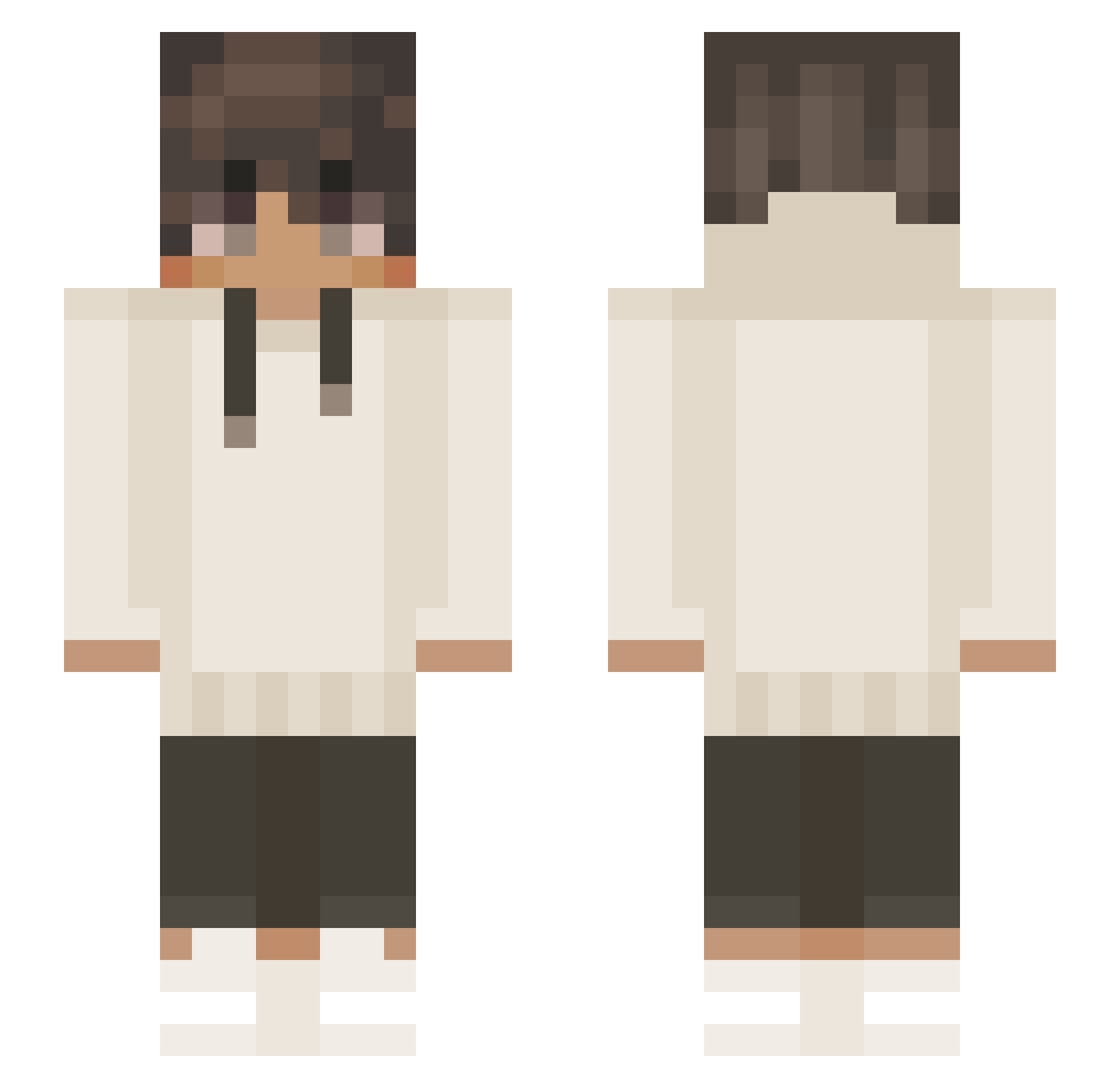 zSyder Minecraft skin, front and back view