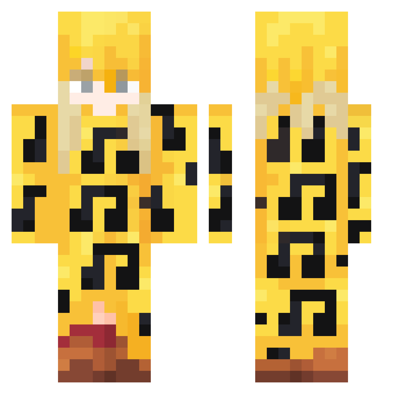 Madziaiscool Minecraft skin, front and back view