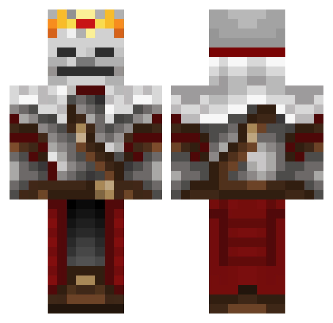 Wojtujo Minecraft skin, front and back view