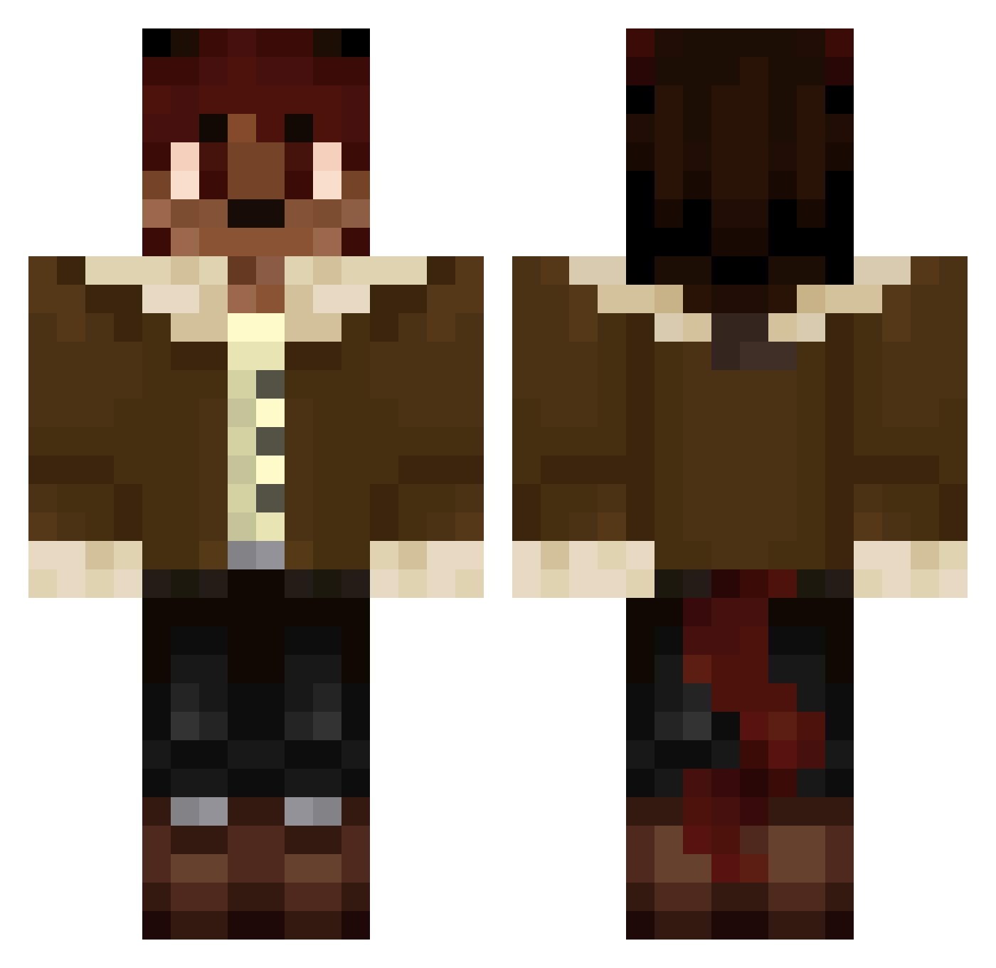 TobiasTheRat Minecraft skin, front and back view