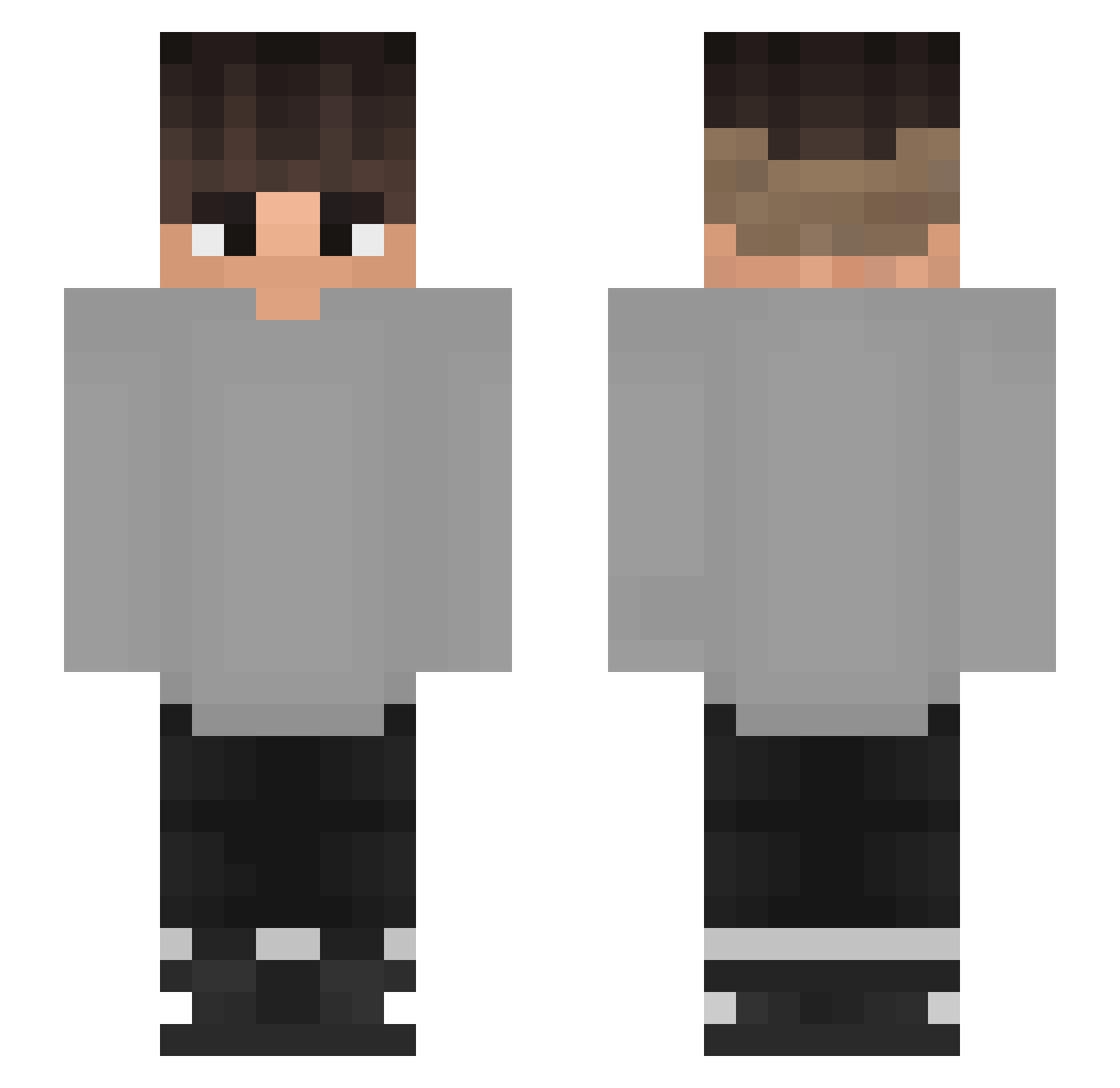 struqqlen Minecraft skin, front and back view