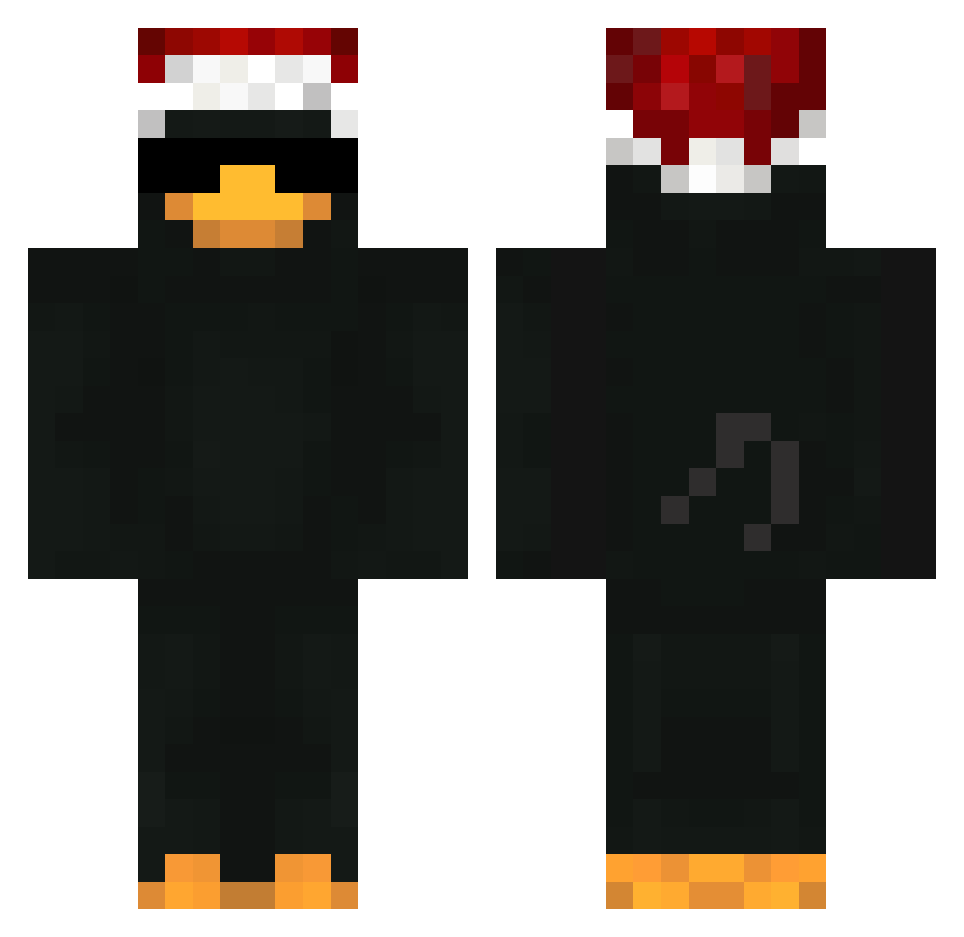Drapki Minecraft skin, front and back view