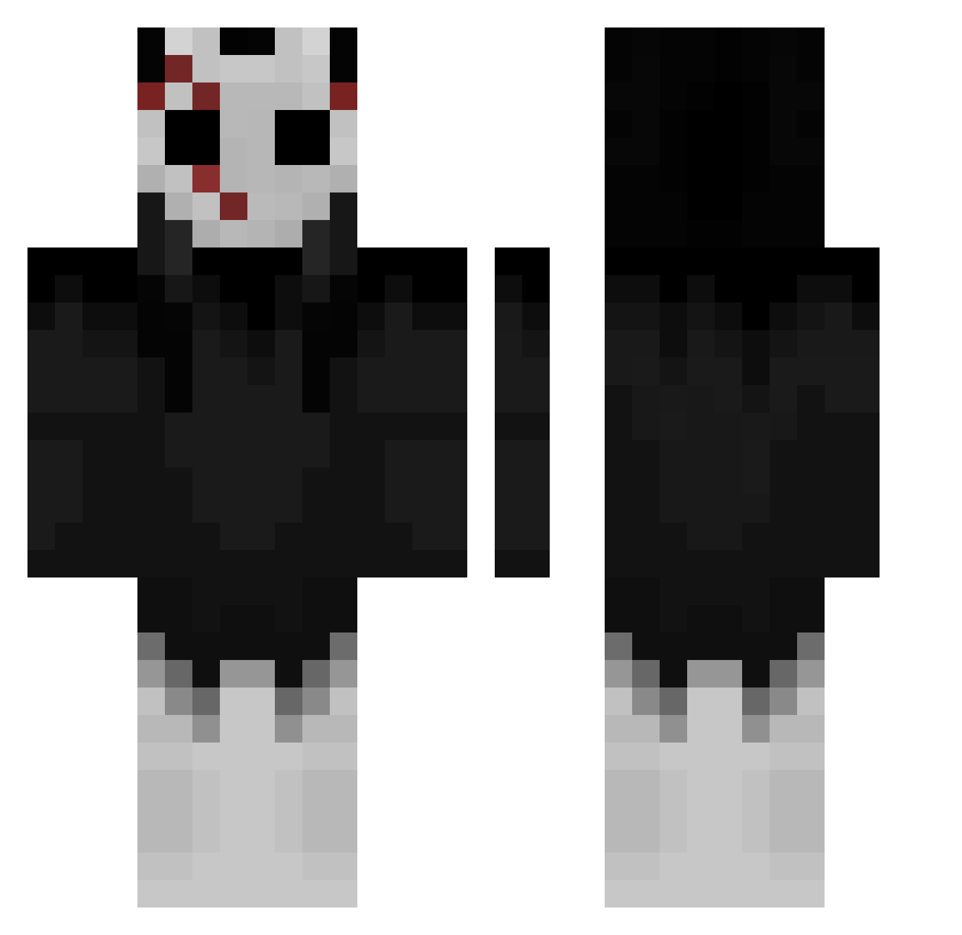 ae_a Minecraft skin, front and back view