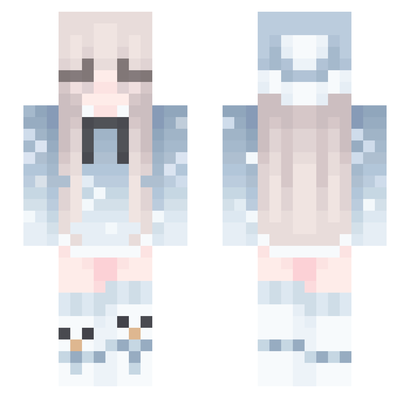 FatHim106 Minecraft skin, front and back view