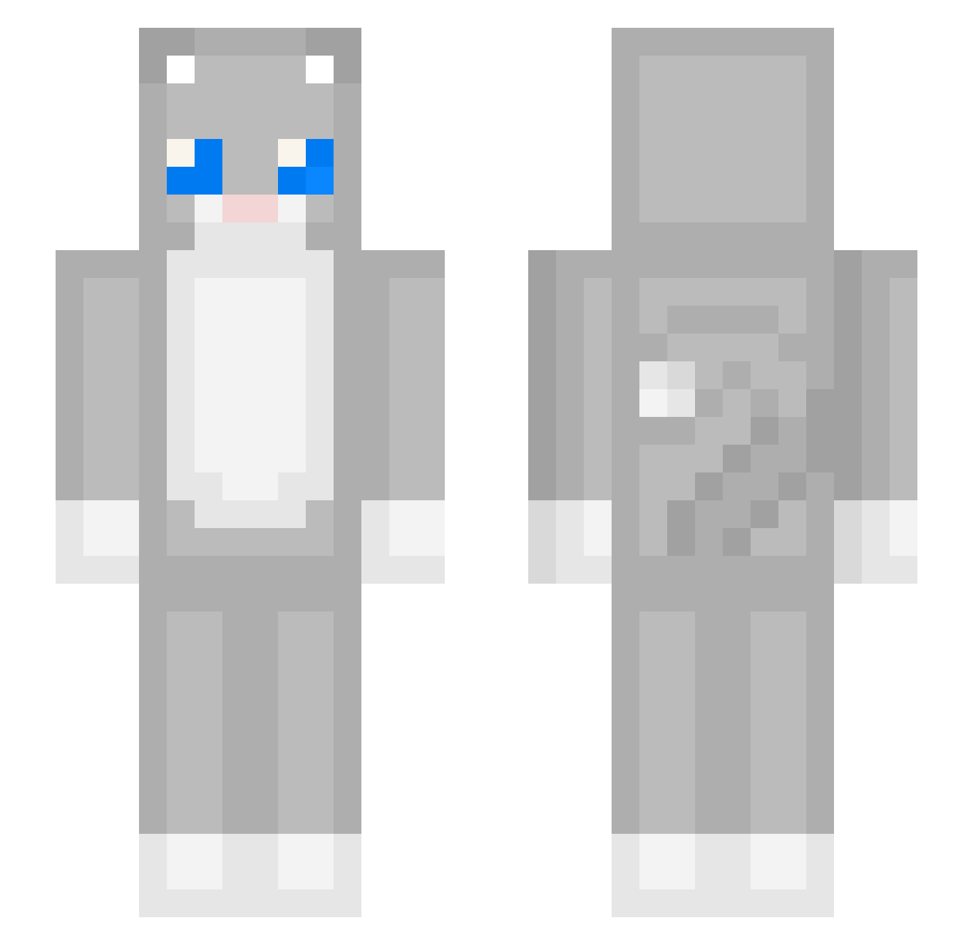 DaLuchse Minecraft skin, front and back view