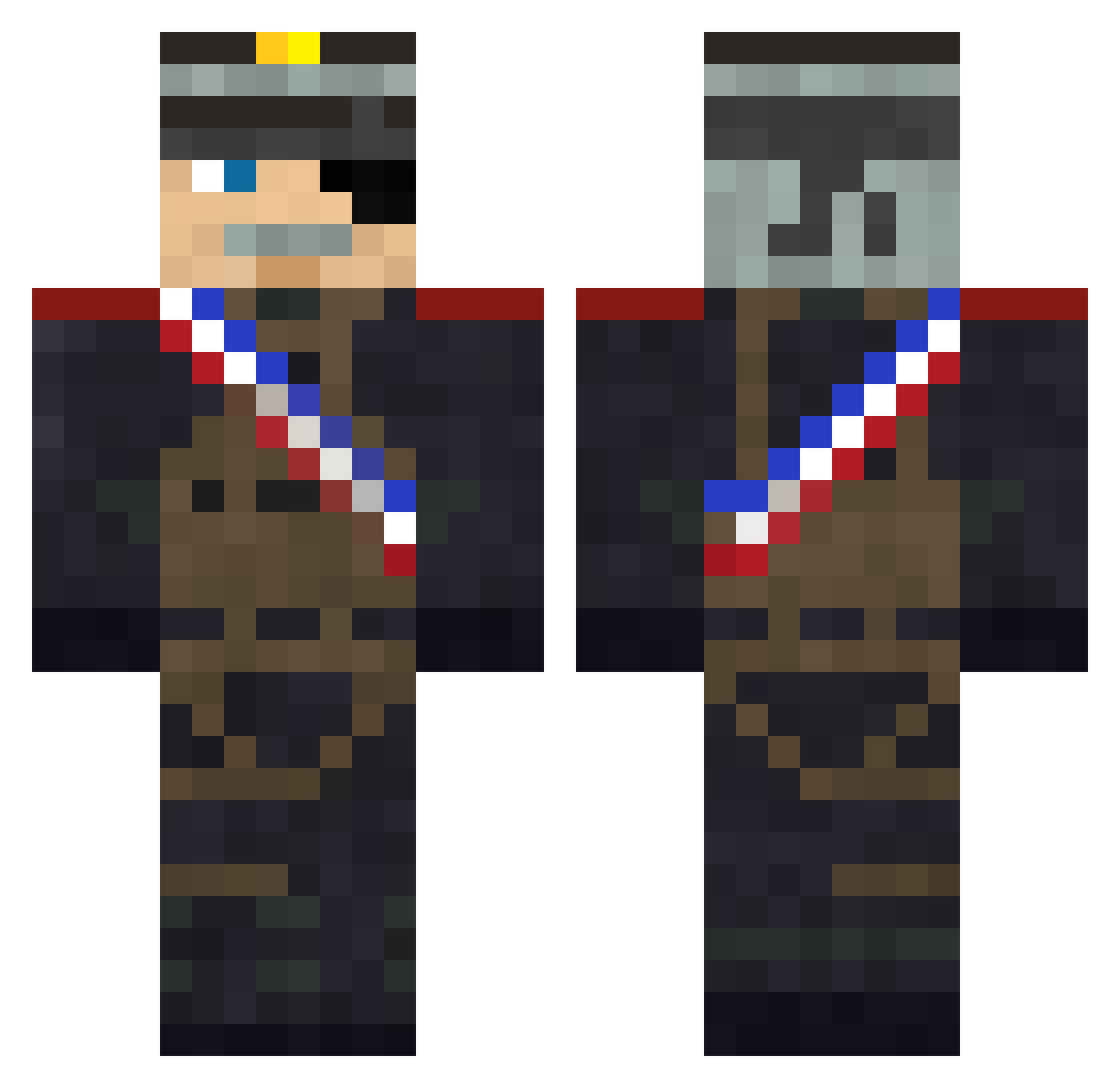 p0tito Minecraft skin, front and back view