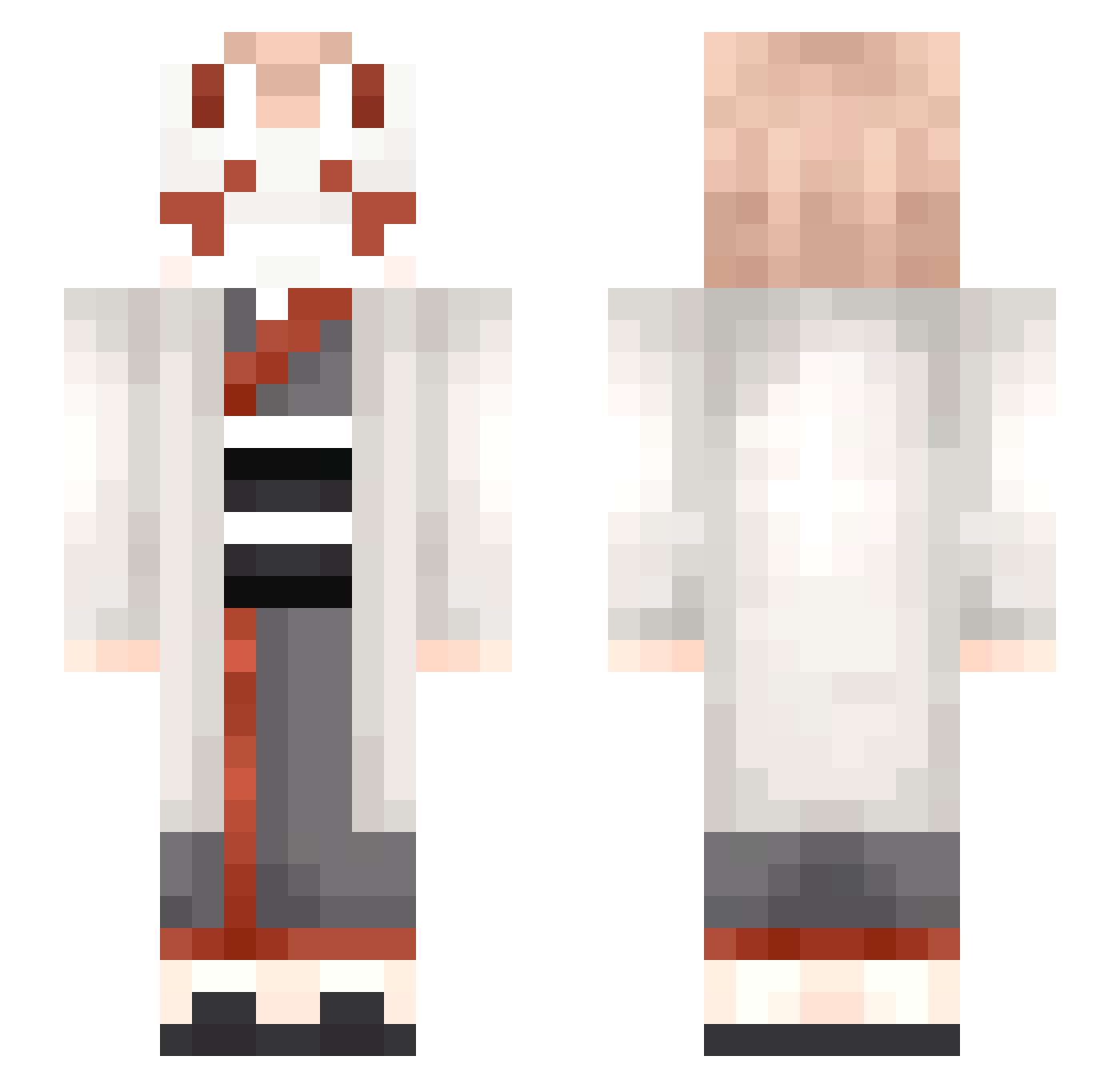 EA855 Minecraft skin, front and back view