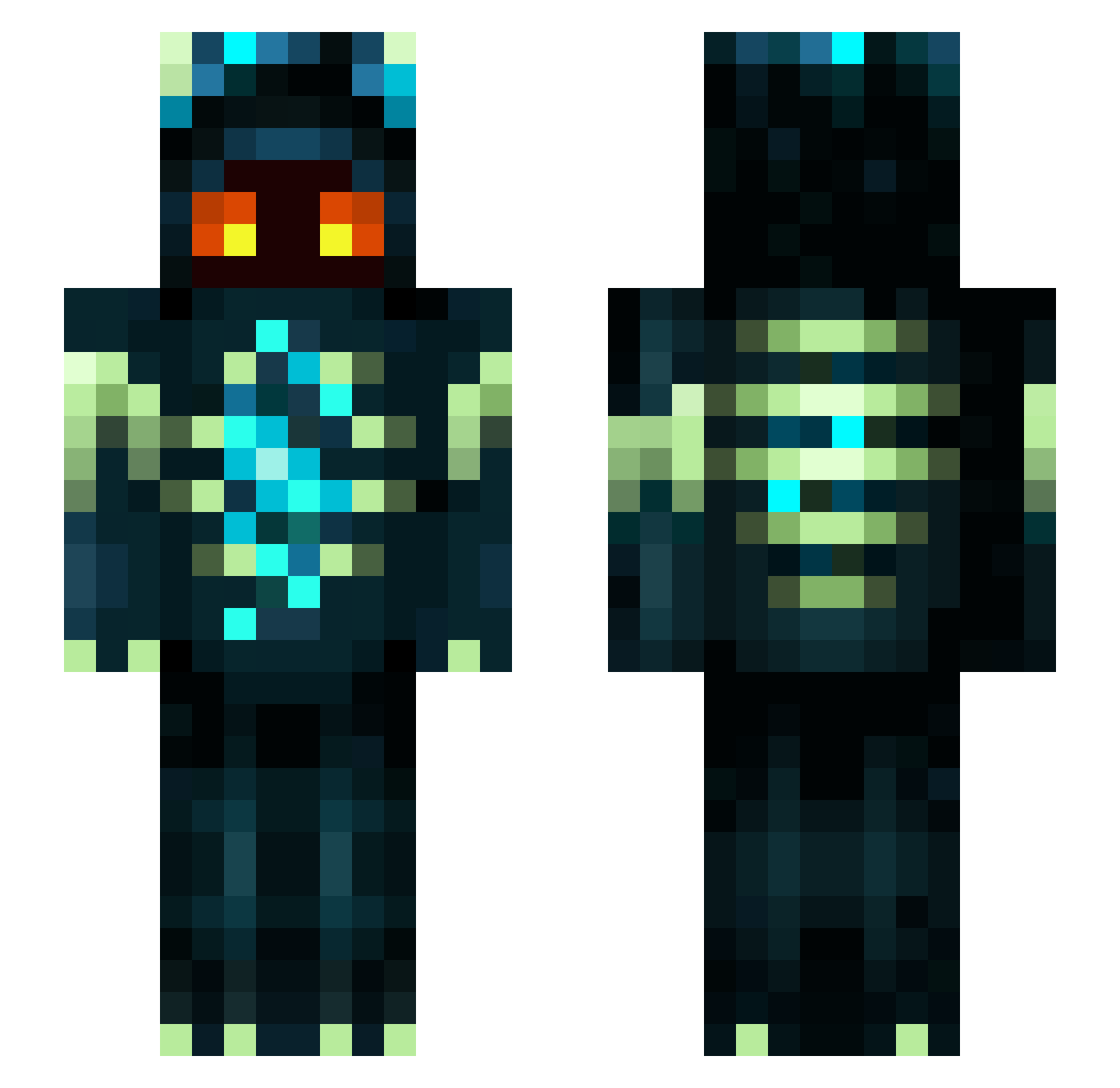 Dezzicky2 Minecraft skin, front and back view