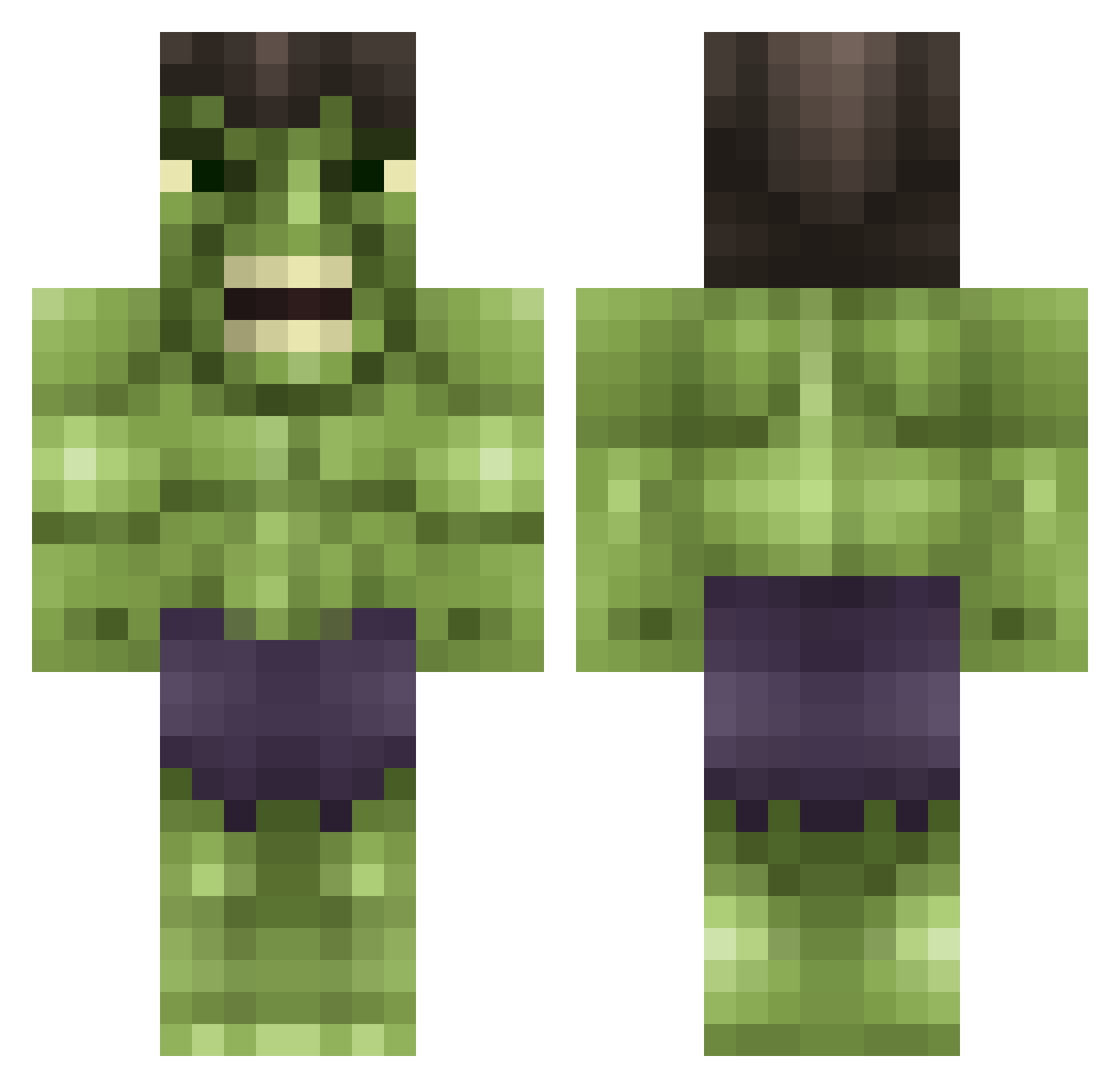 Darunstopper Minecraft skin, front and back view