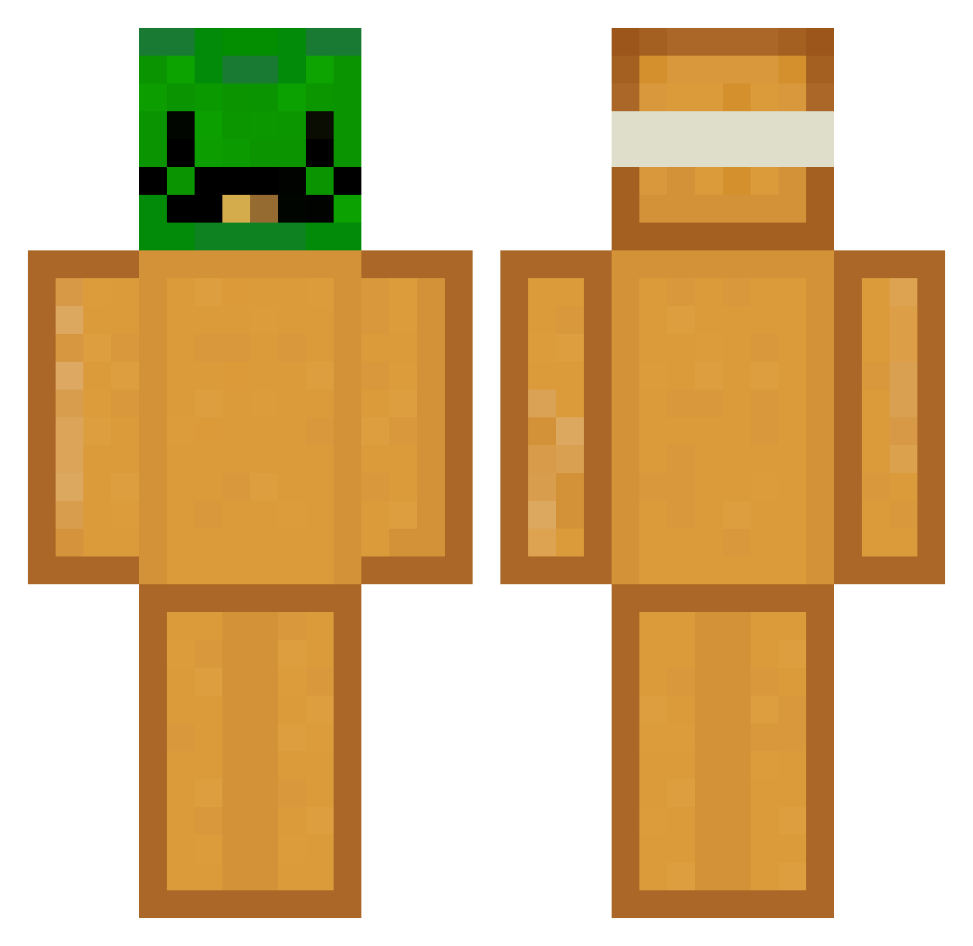 Bread228 Minecraft skin, front and back view