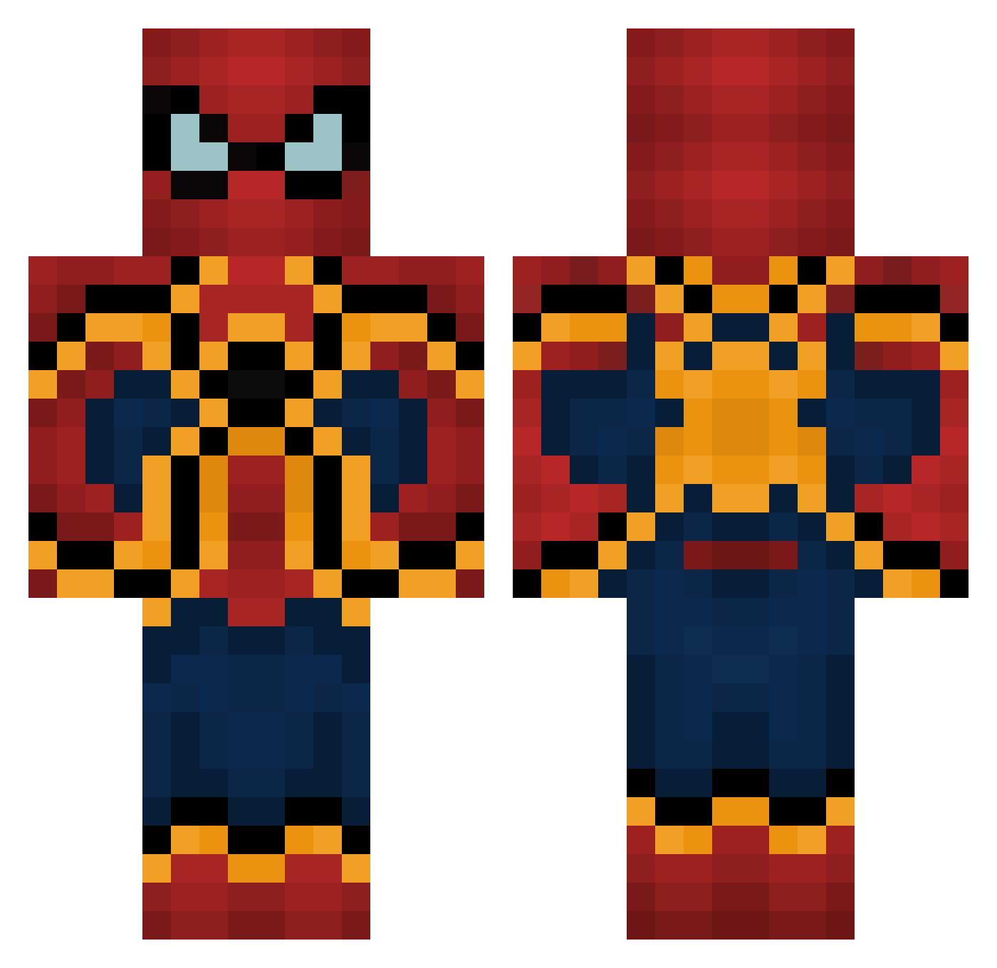 JA14998 Minecraft skin, front and back view