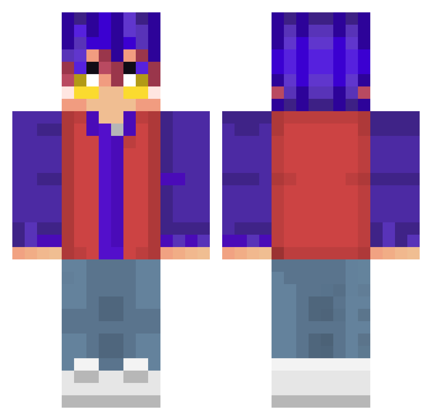 dnix_ Minecraft skin, front and back view