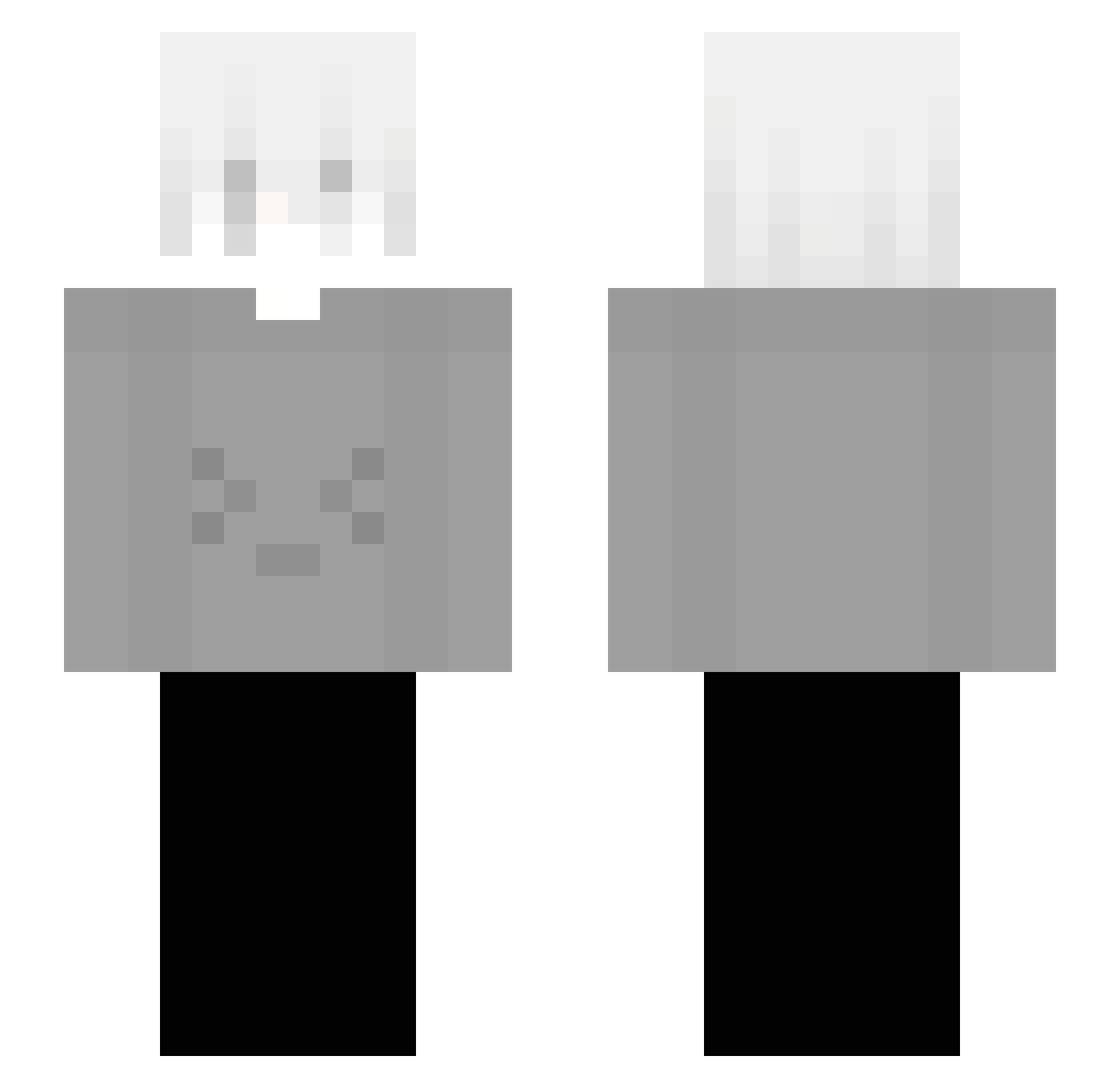 caretakes Minecraft skin, front and back view