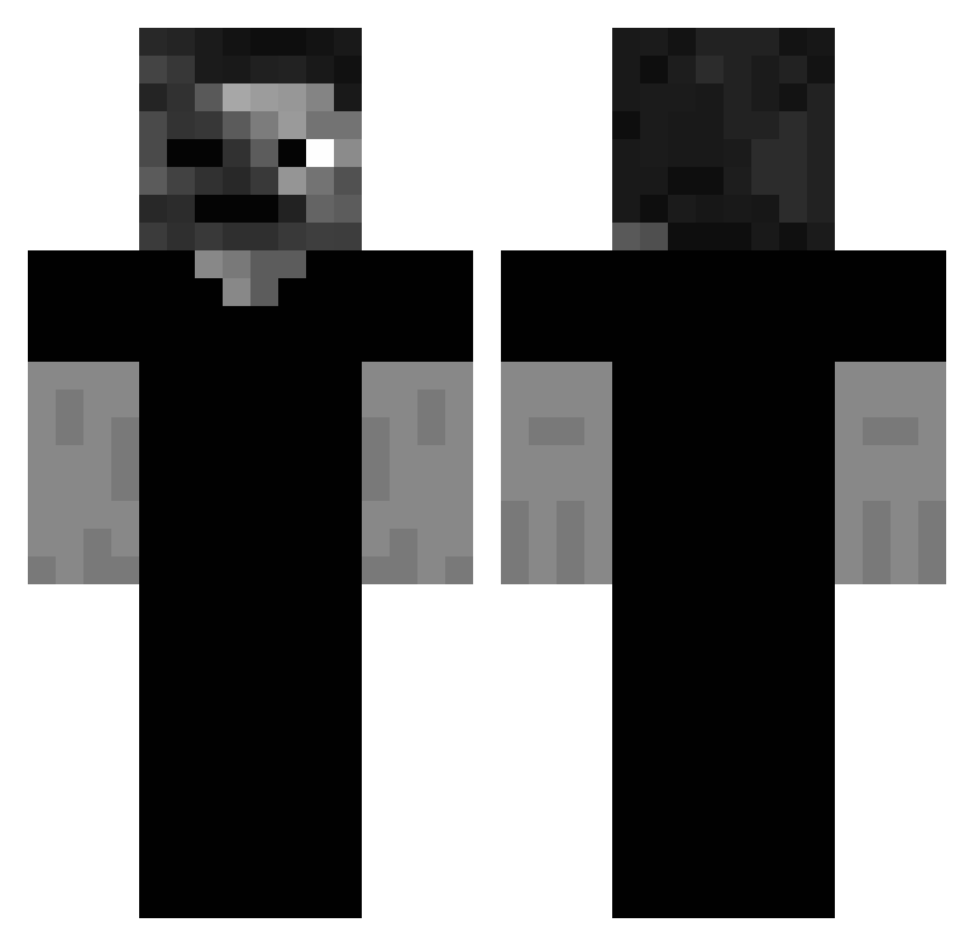 Patently Minecraft skin, front and back view