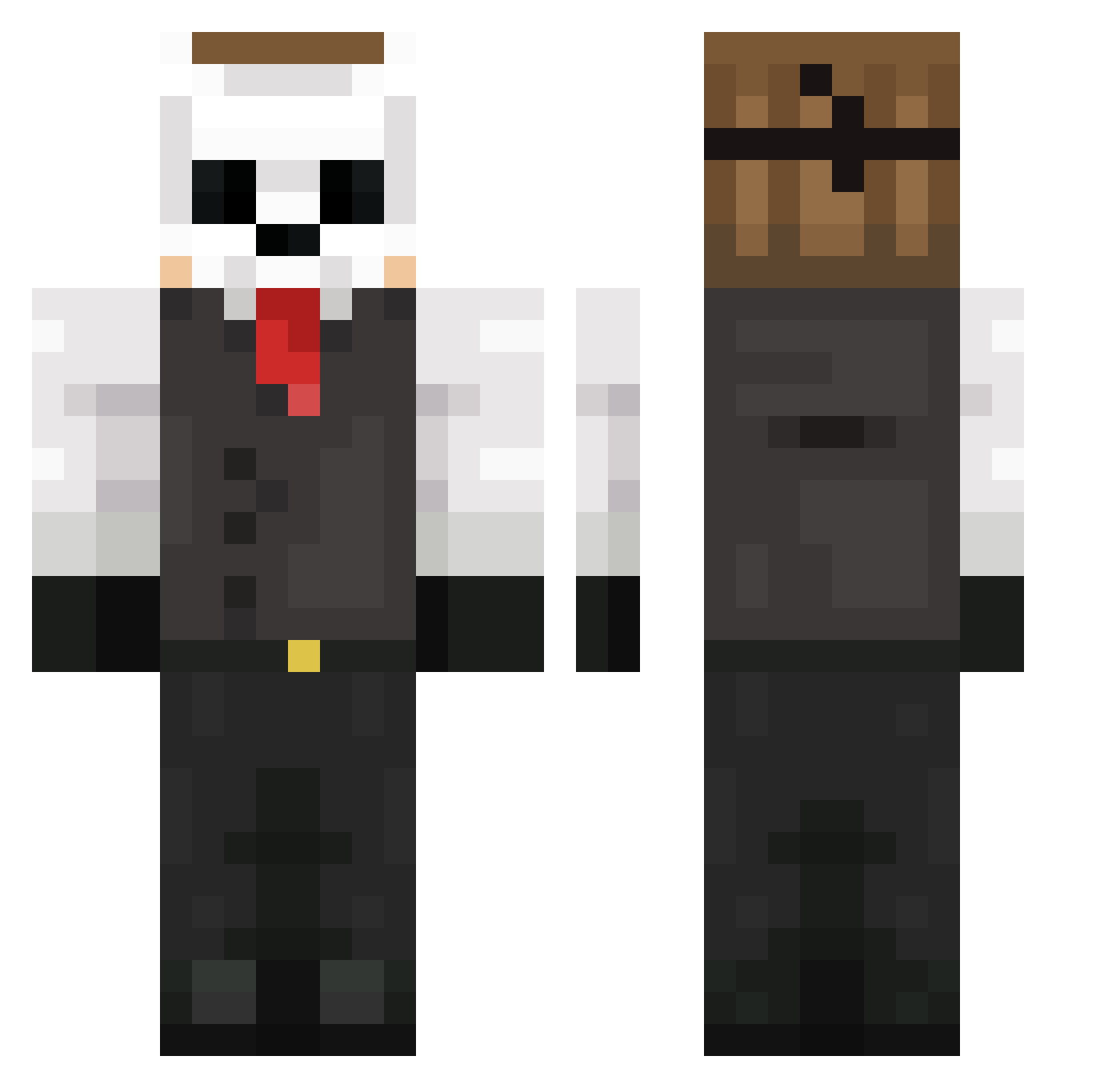 Hosay55 Minecraft skin, front and back view