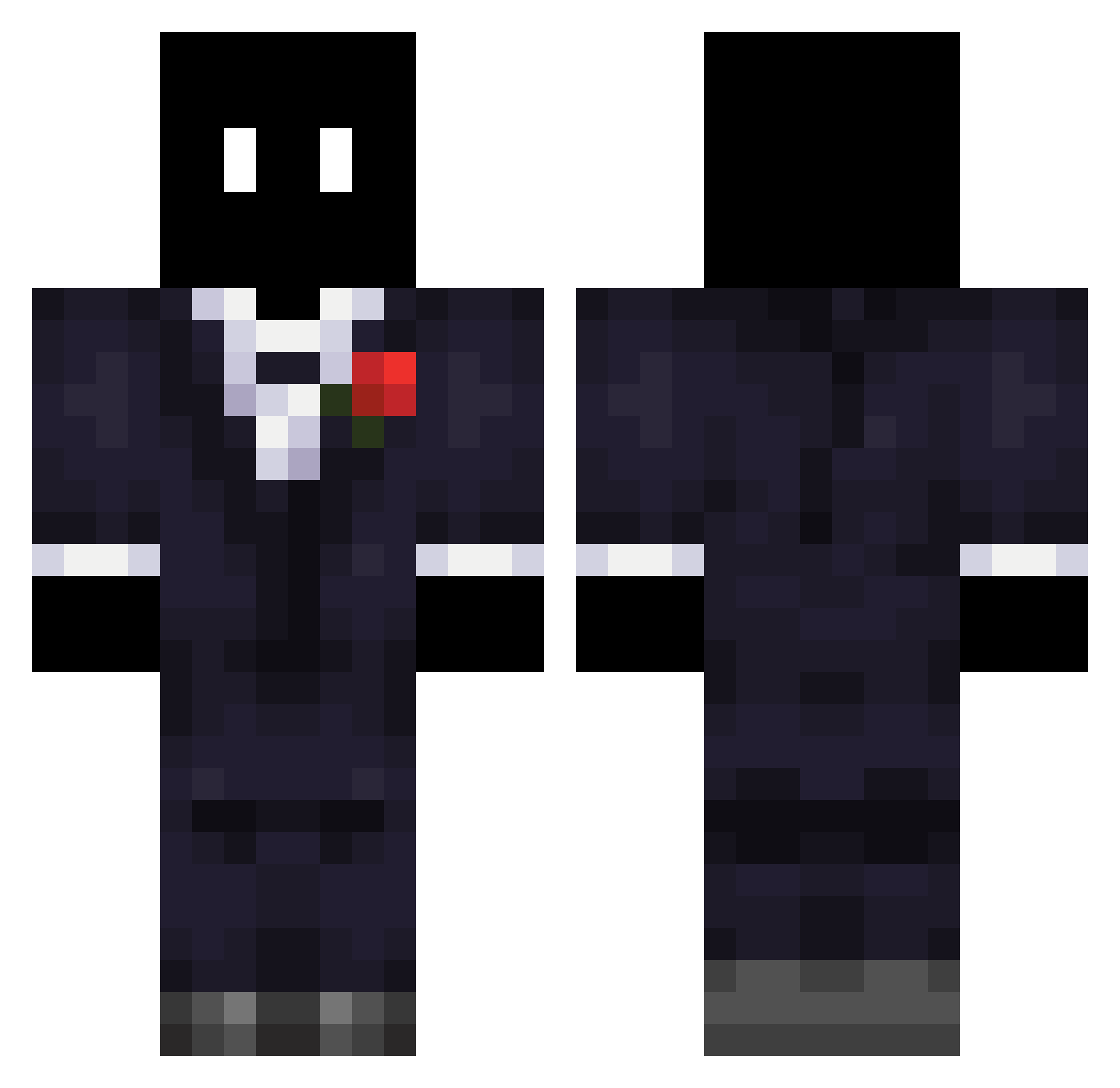 Rishi1502 Minecraft skin, front and back view