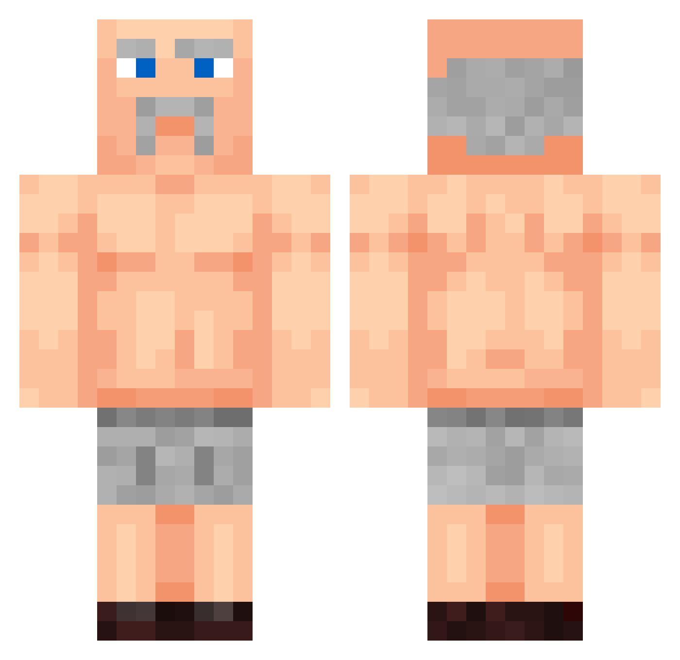 Kethya Minecraft skin, front and back view