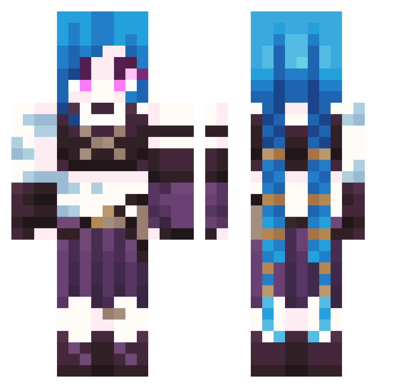 BARDOCKPUCHHO Minecraft skin, front and back view
