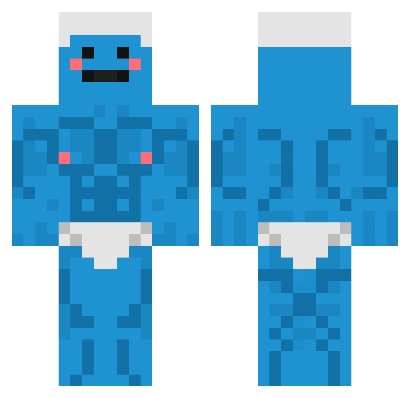 TheSixZ Minecraft skin, front and back view