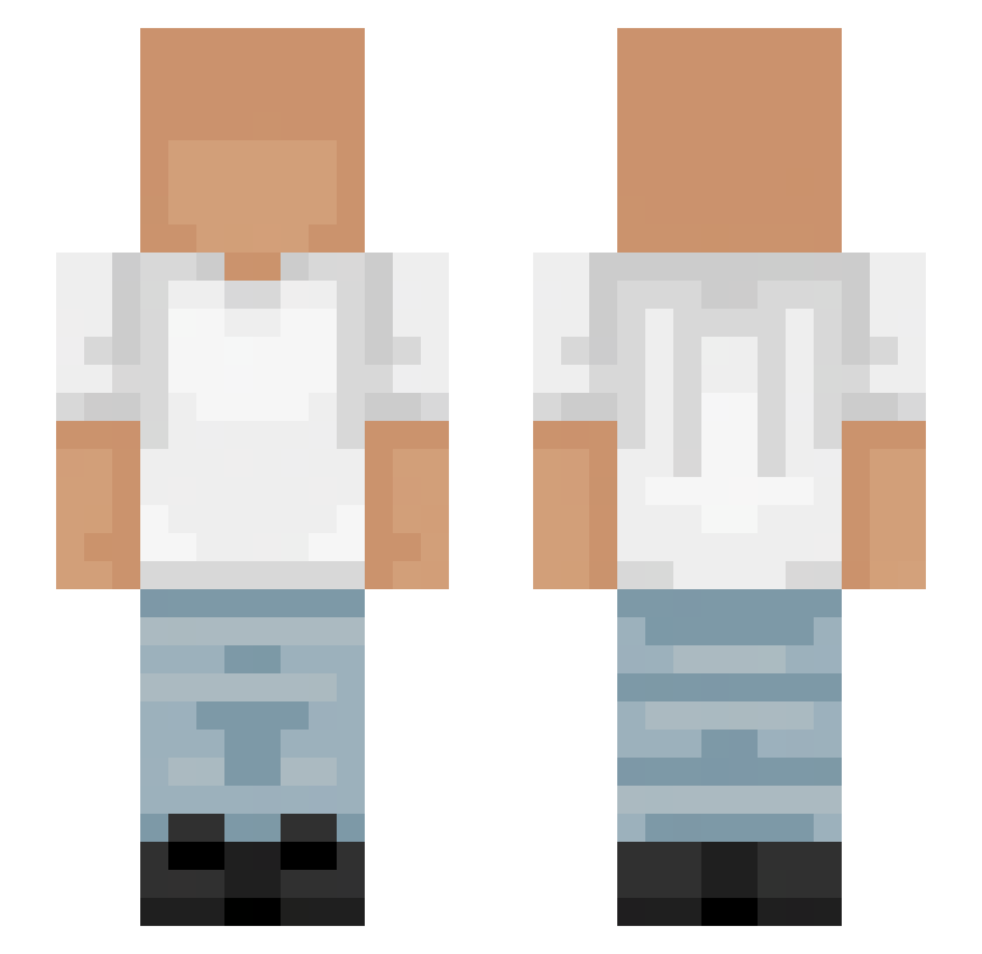 unused123123 Minecraft skin, front and back view