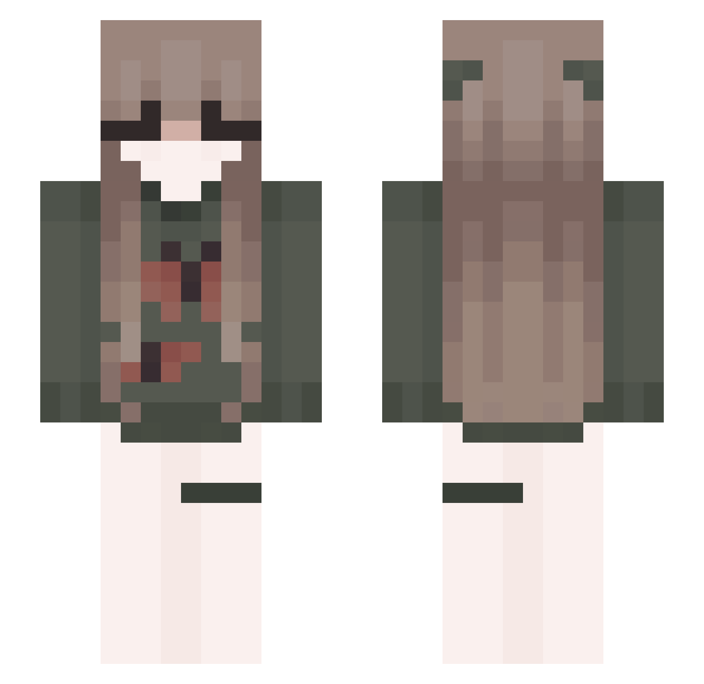 skodax Minecraft skin, front and back view