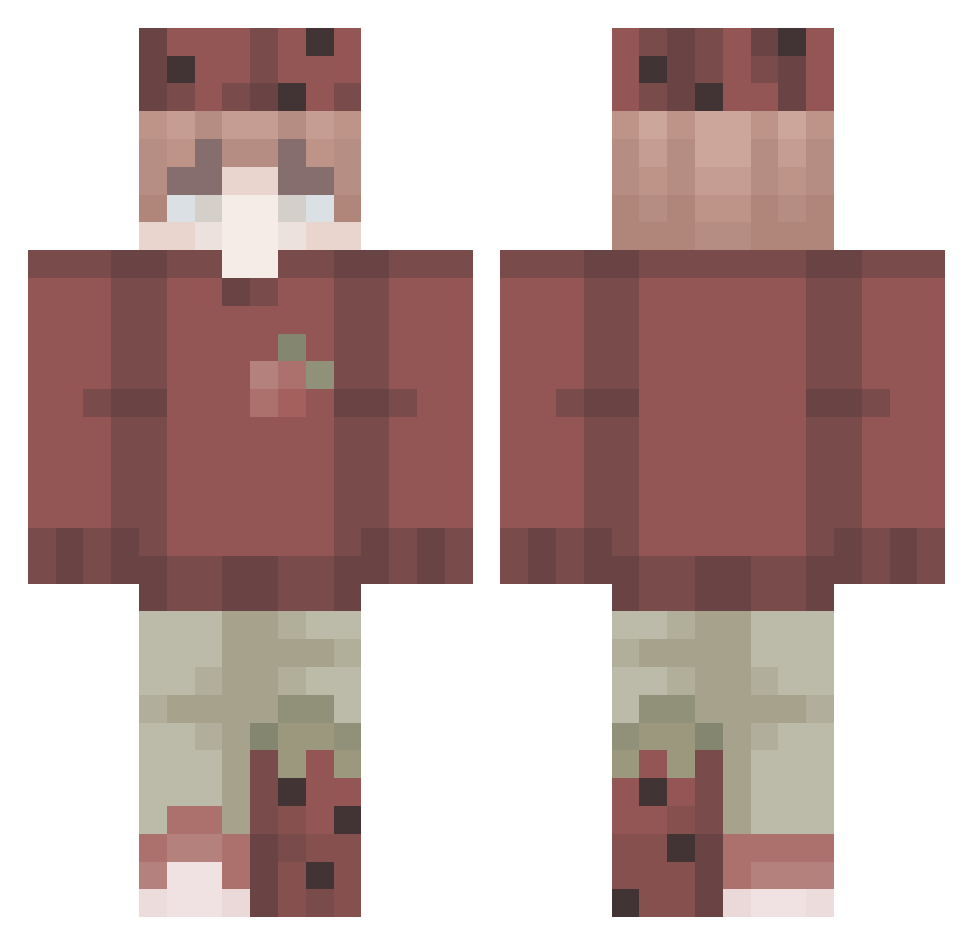 Angel_Time_Pi_Is Minecraft skin, front and back view