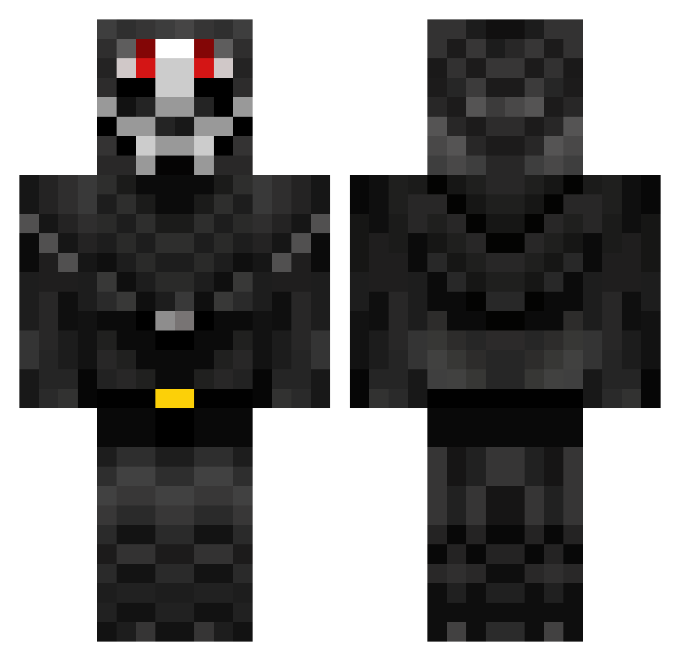 matttreat Minecraft skin, front and back view