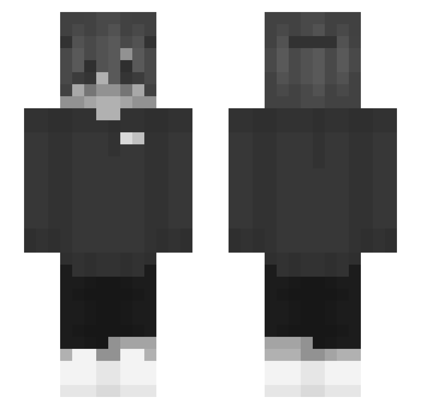 Verrumt Minecraft skin, front and back view