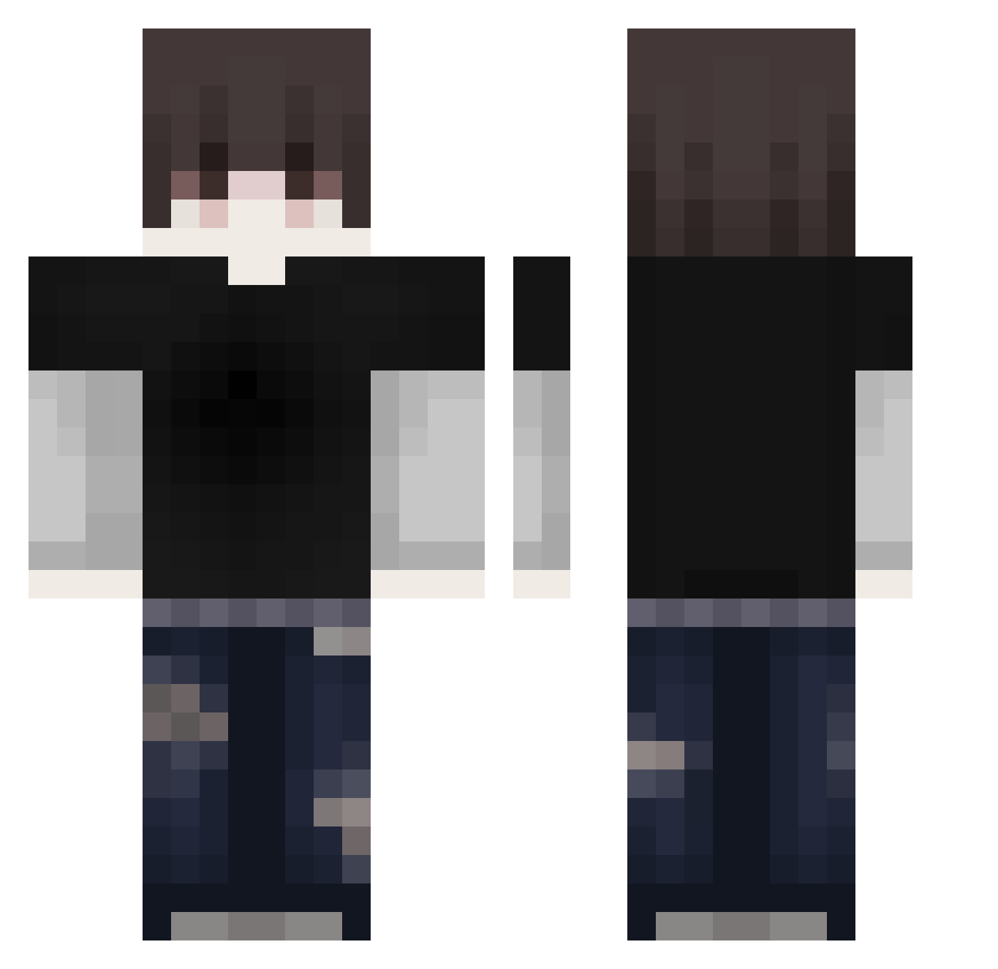 zEternqls Minecraft skin, front and back view