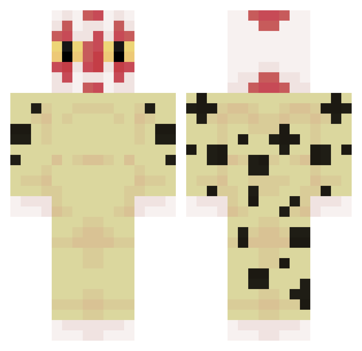Affelix07 Minecraft skin, front and back view