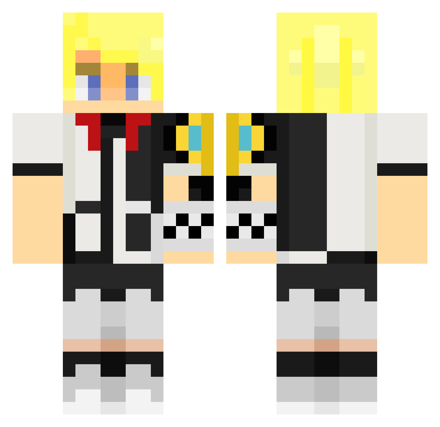 xV3ntus Minecraft skin, front and back view