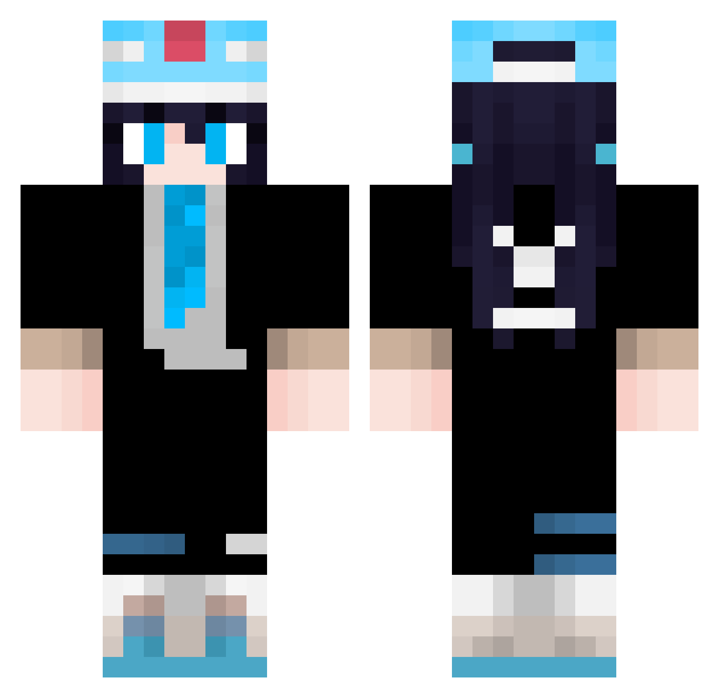 luks2512 Minecraft skin, front and back view
