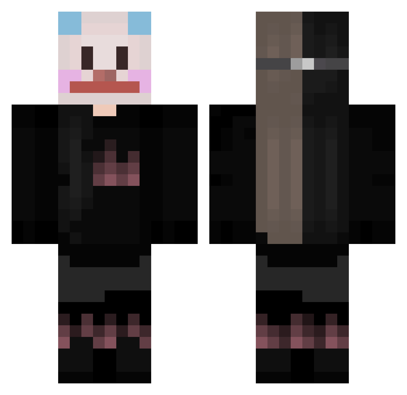 eateatsate Minecraft skin, front and back view