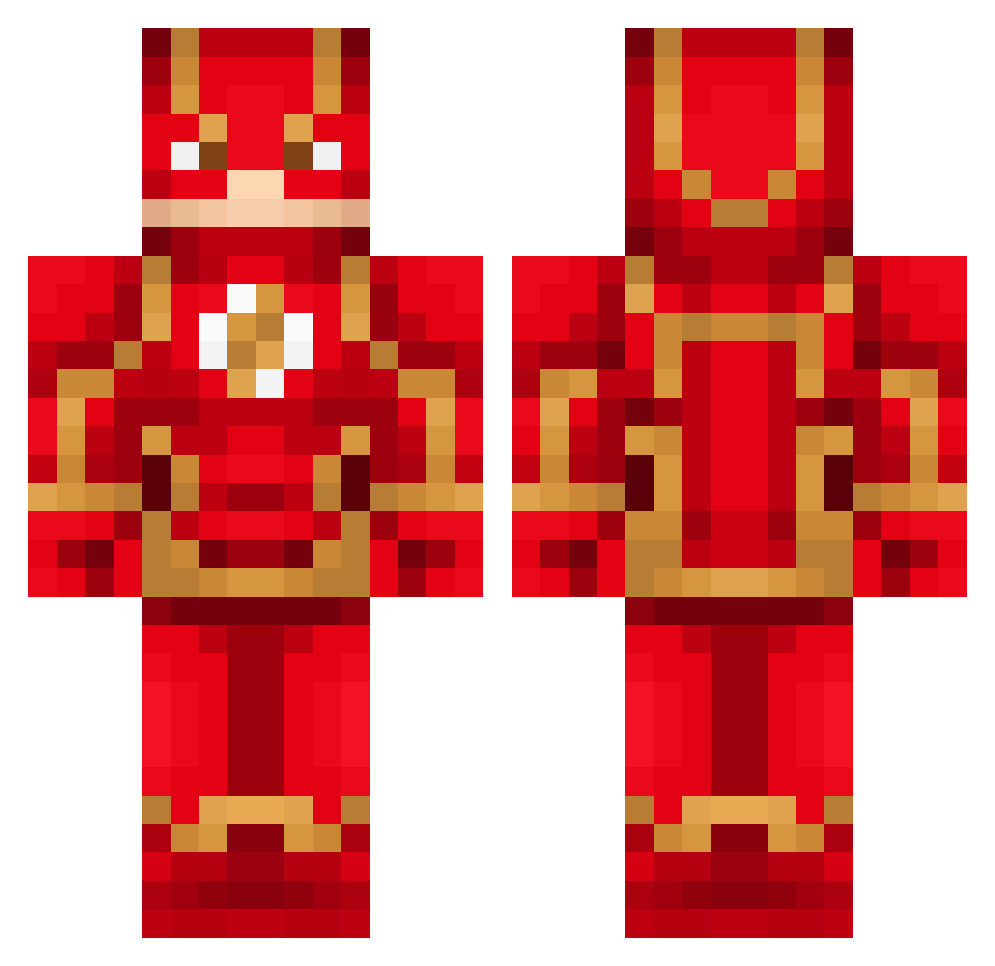 Lykos_o Minecraft skin, front and back view