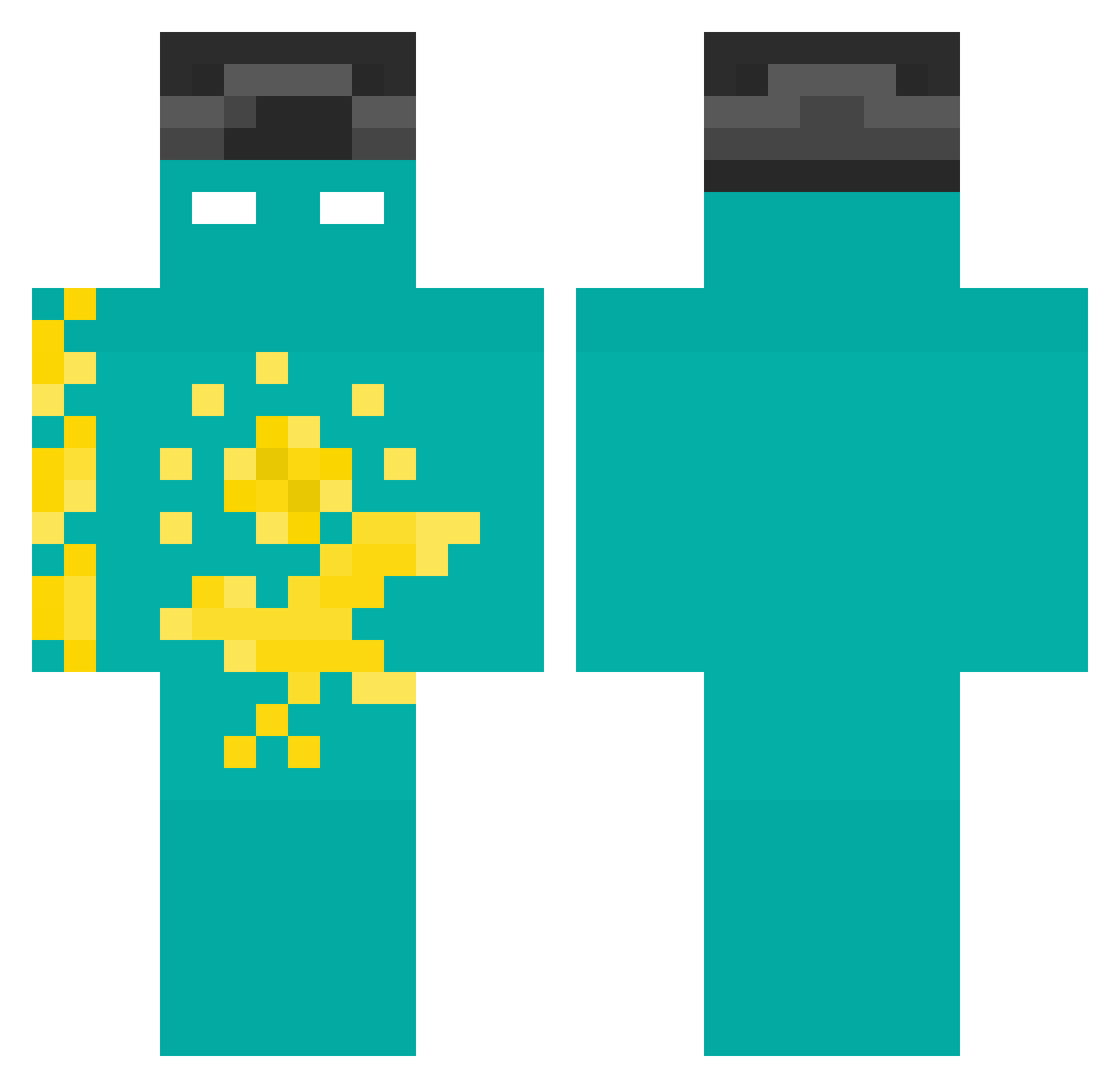 Kenayss Minecraft skin, front and back view